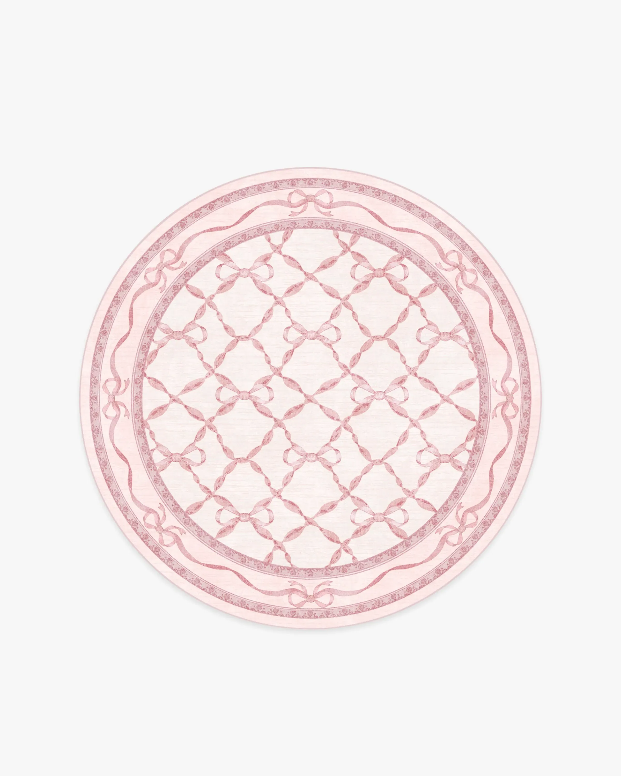 Round Area Rug Machine Washable - Pink