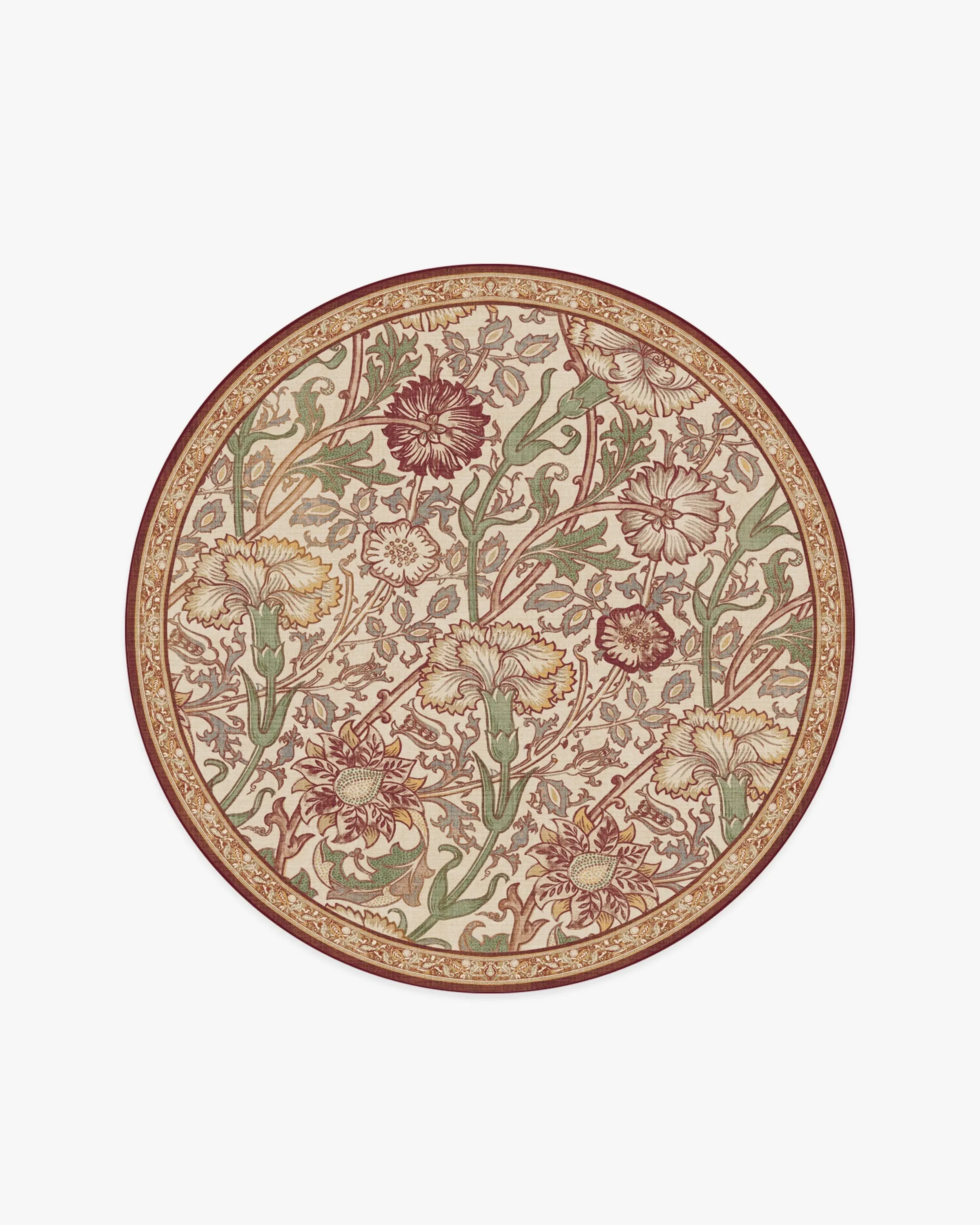 Round Area Rug Machine Washable - Pink, Flatwoven