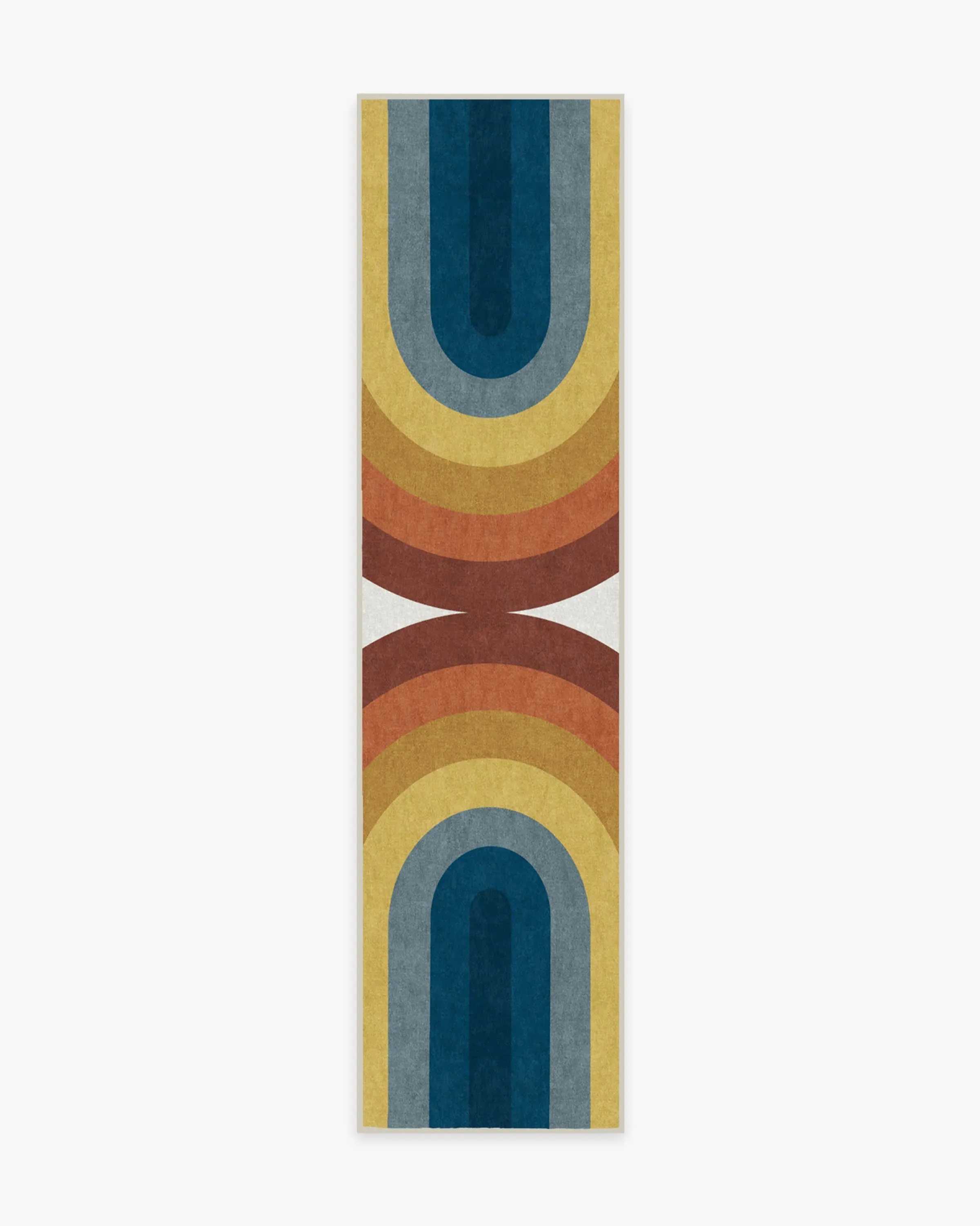 Round Area Rug Machine Washable - Rainbow