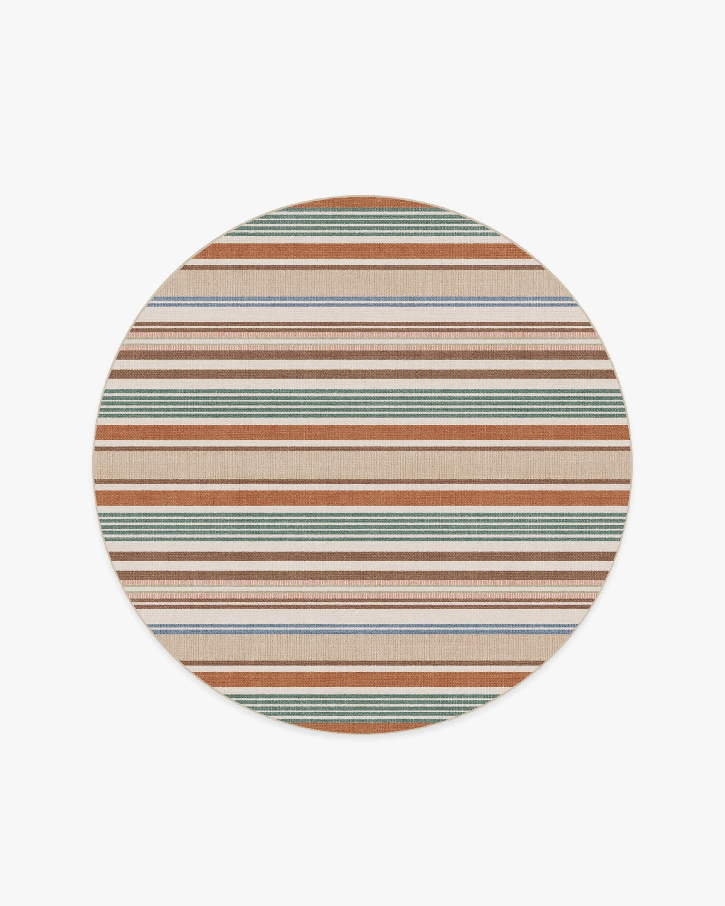 Round Area Rug Machine Washable - Red