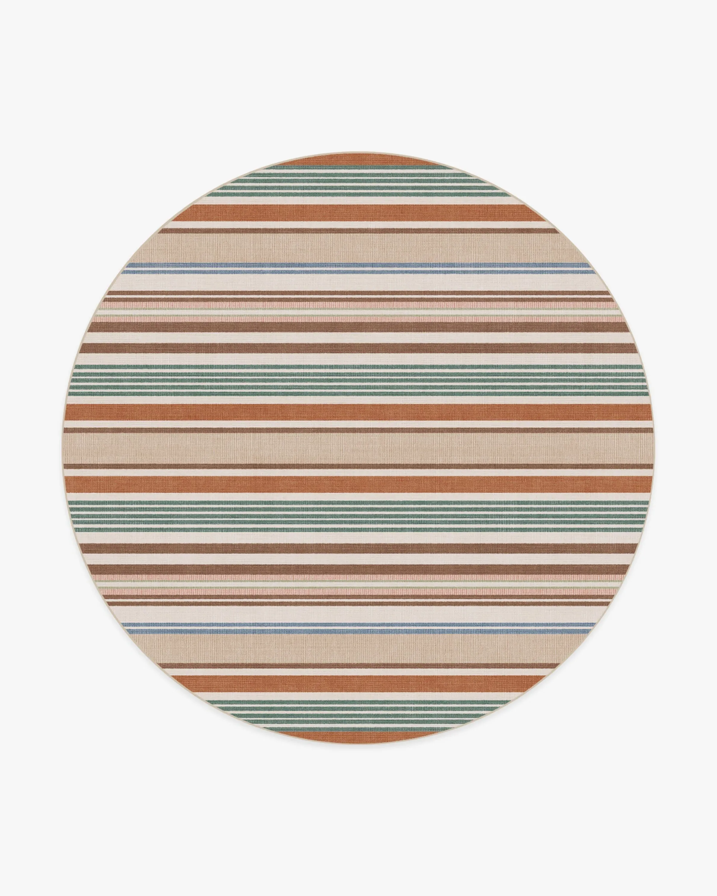 Round Area Rug Machine Washable - Red