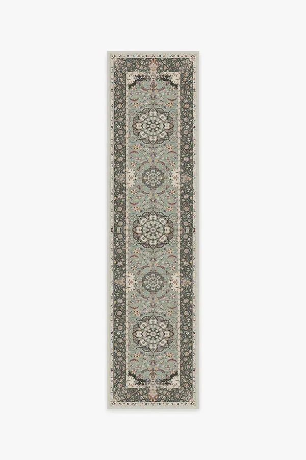 Round Area Rug Machine Washable - Sage Green