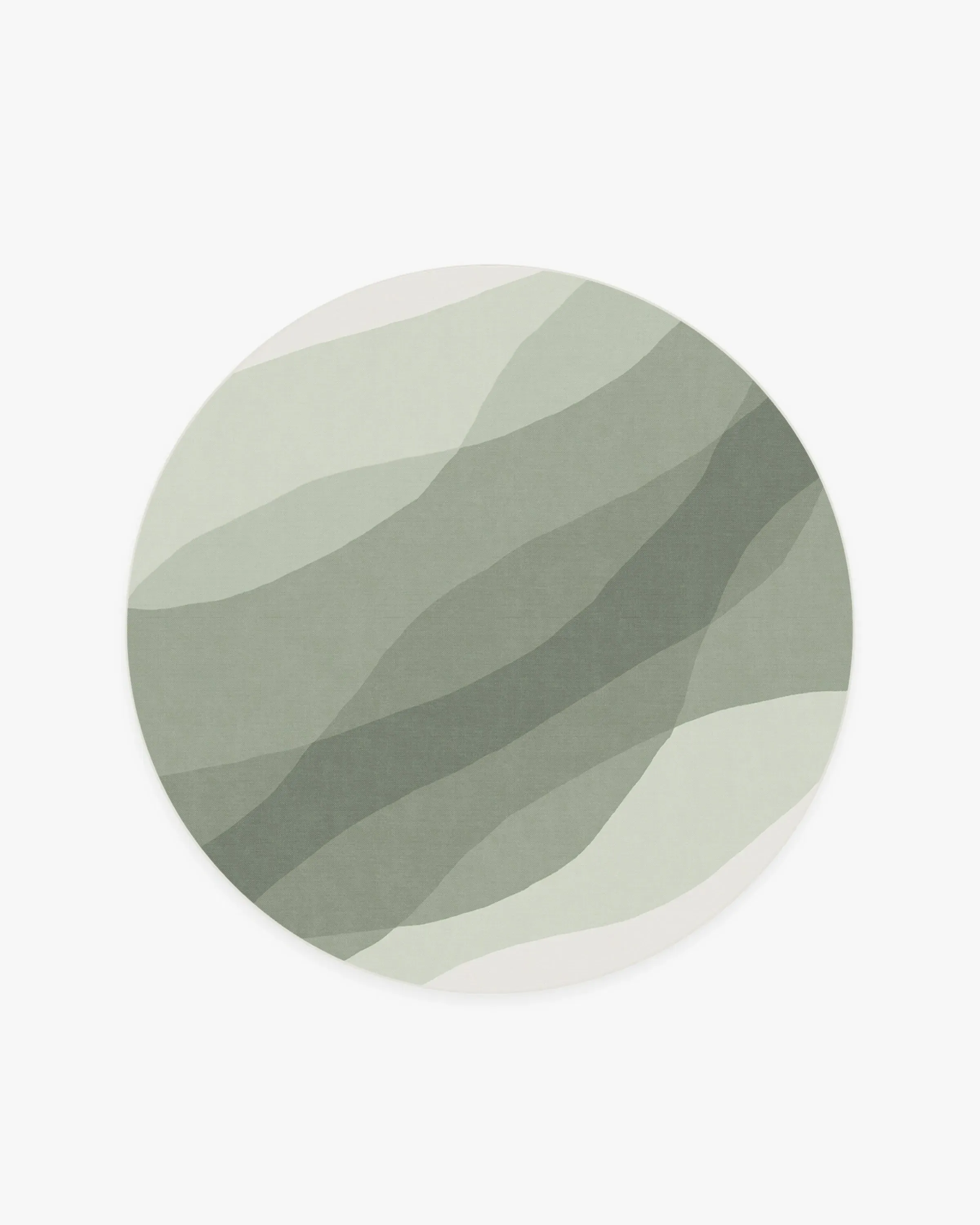Round Area Rug Machine Washable - Sage Green