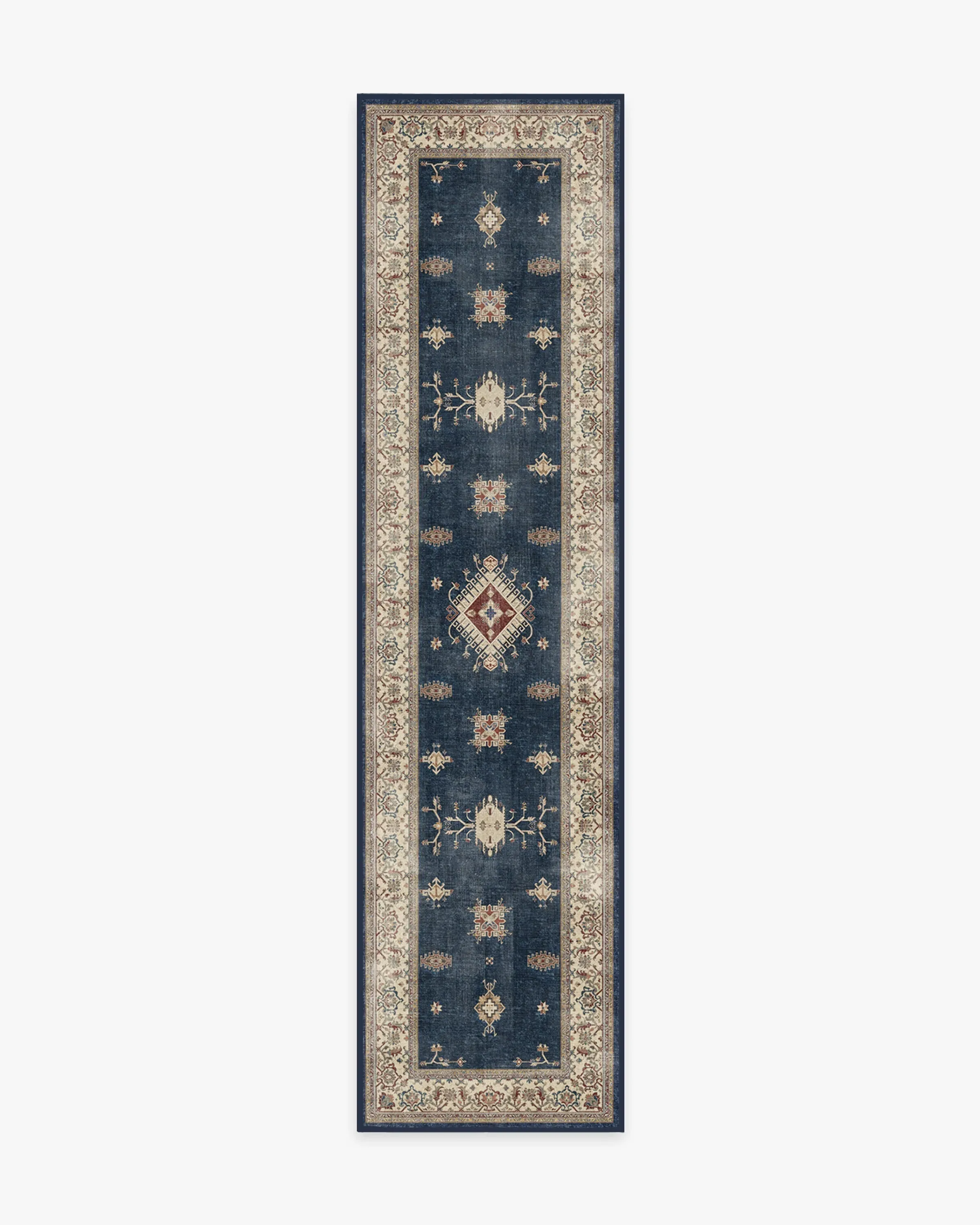 Round Area Rug Machine Washable - Sapphire