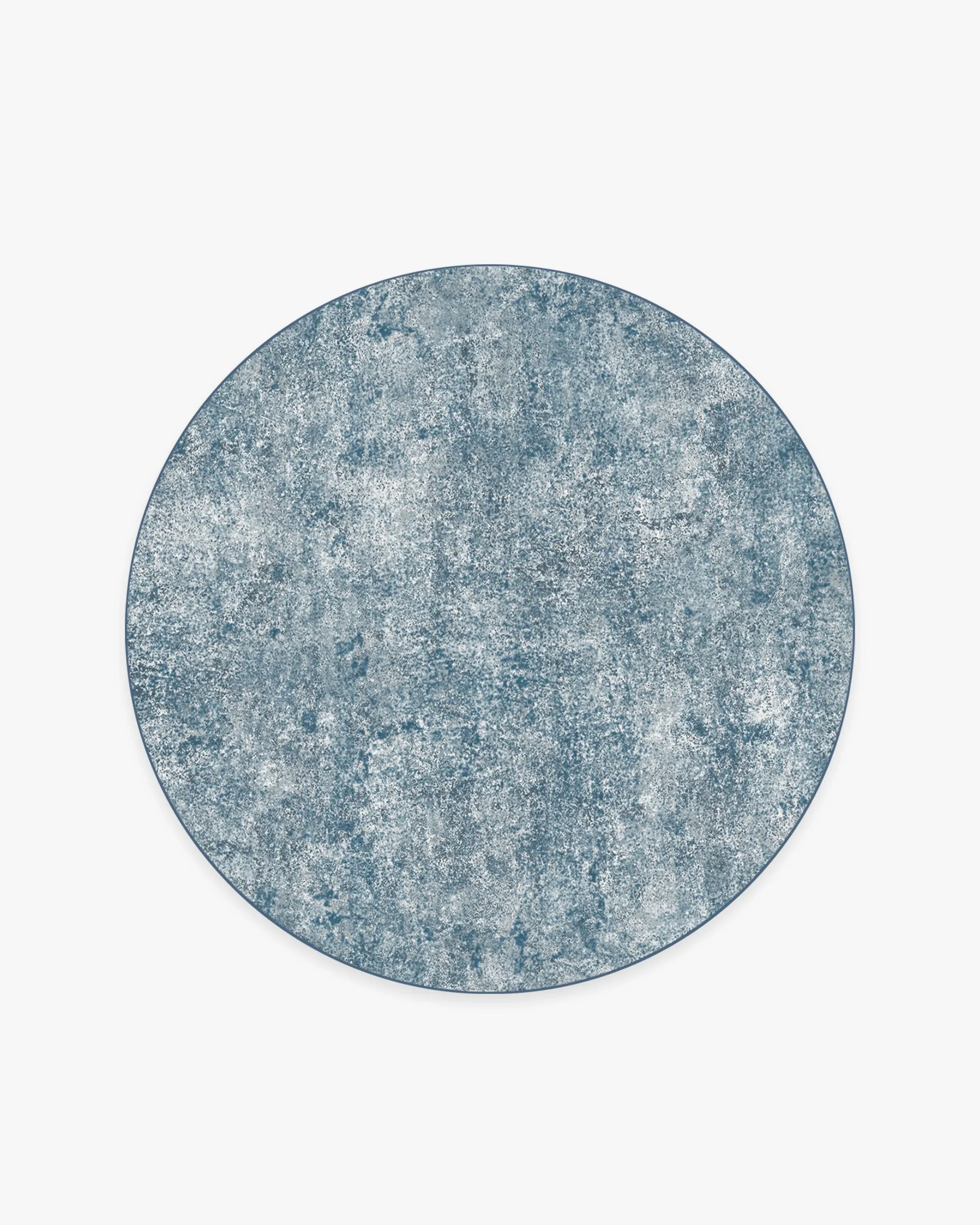 Round Area Rug Machine Washable - Slate Blue