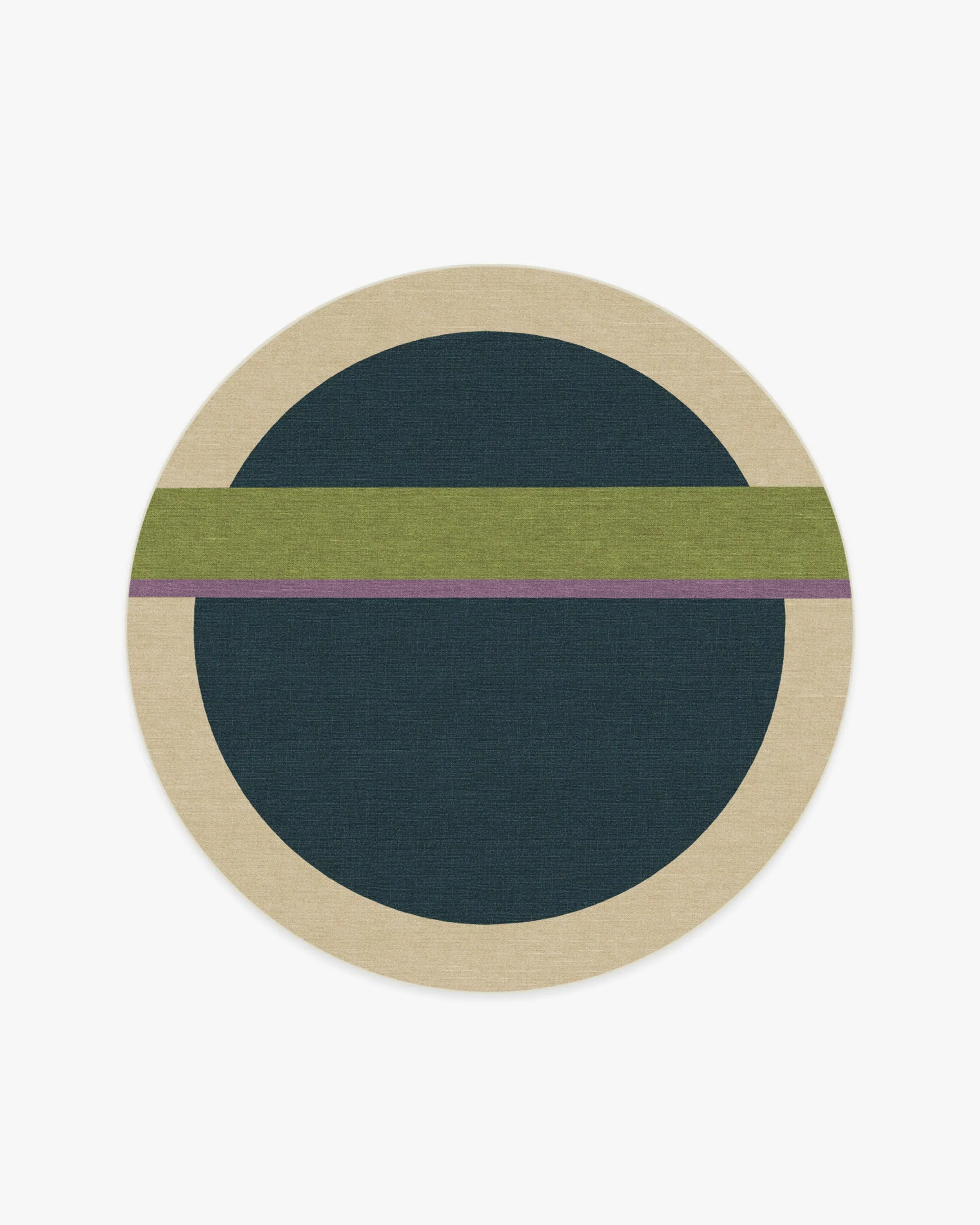 Round Area Rug Machine Washable - Teal
