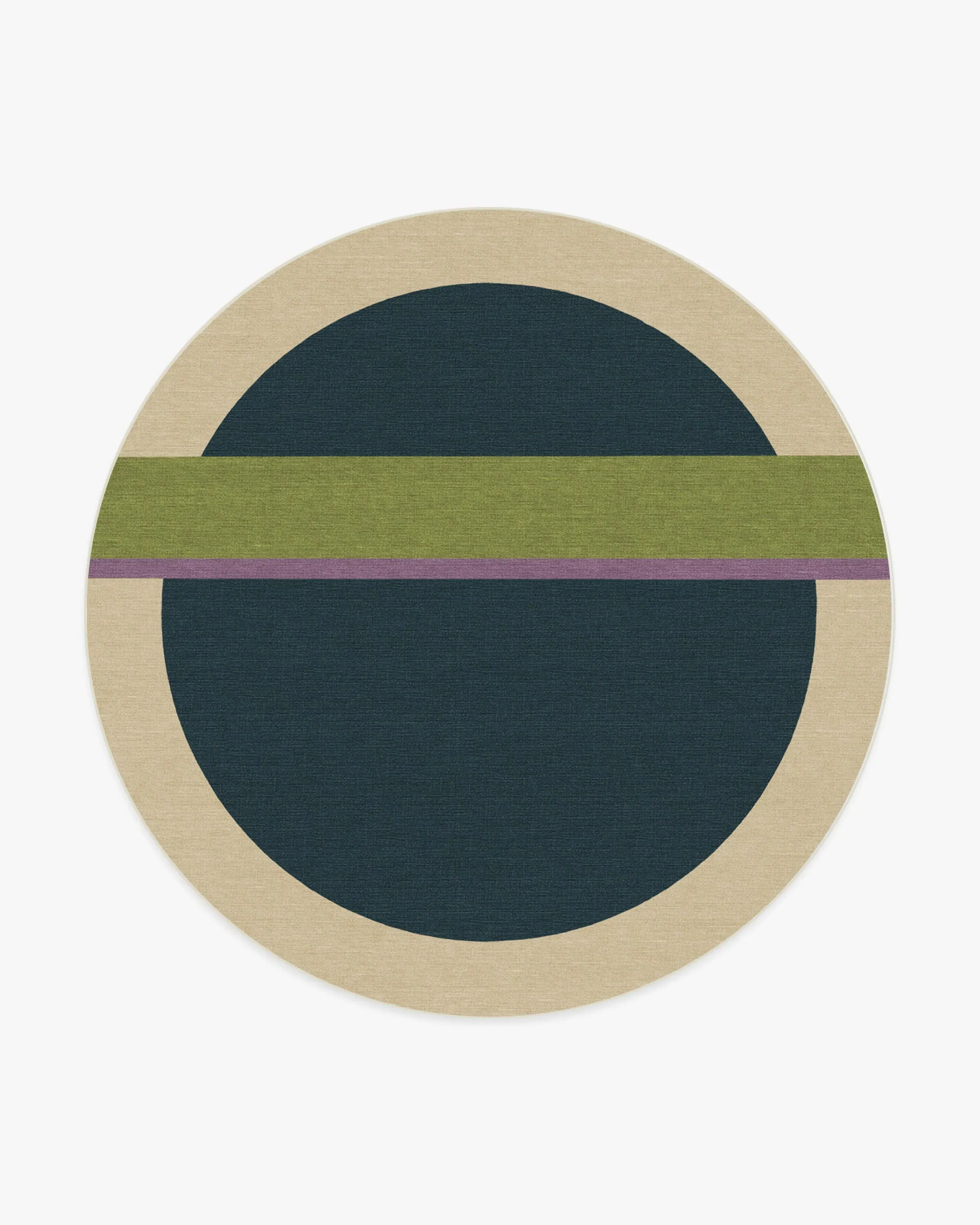Round Area Rug Machine Washable - Teal