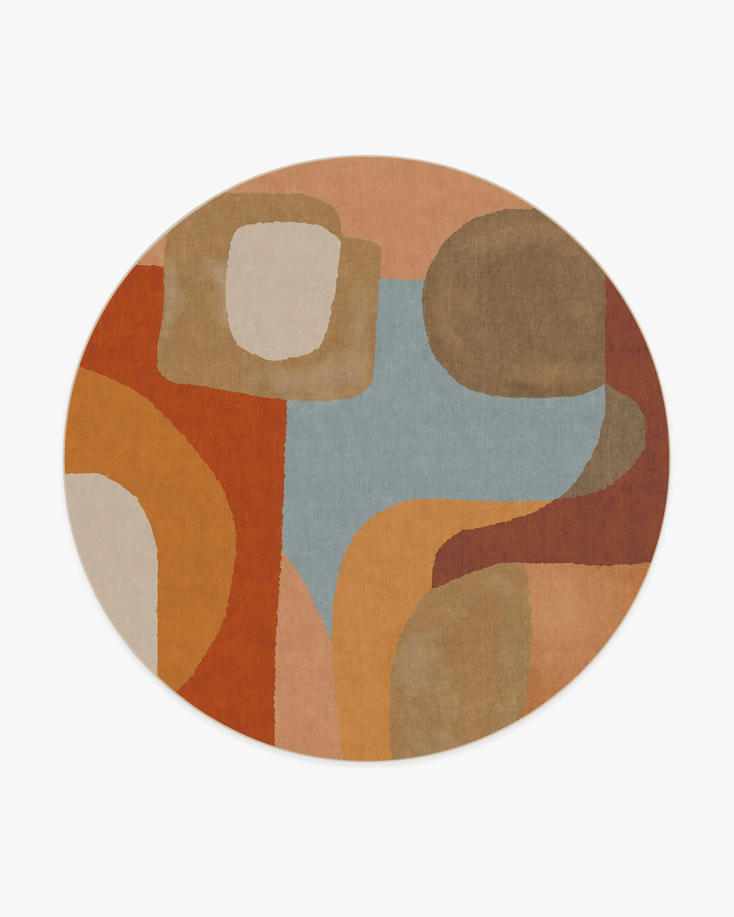 Round Area Rug Machine Washable - Terra Sage