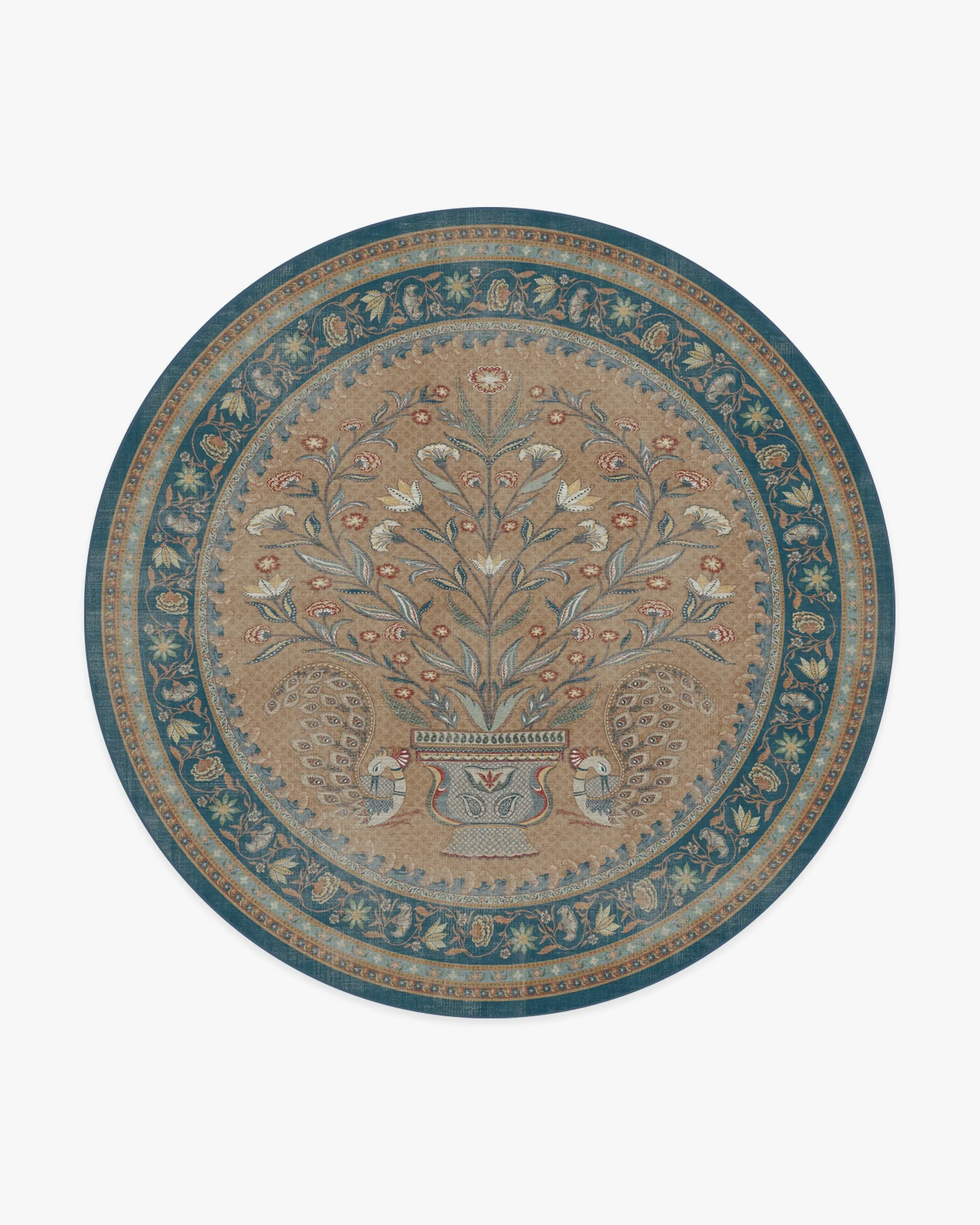 Round Area Rug - Multicolour