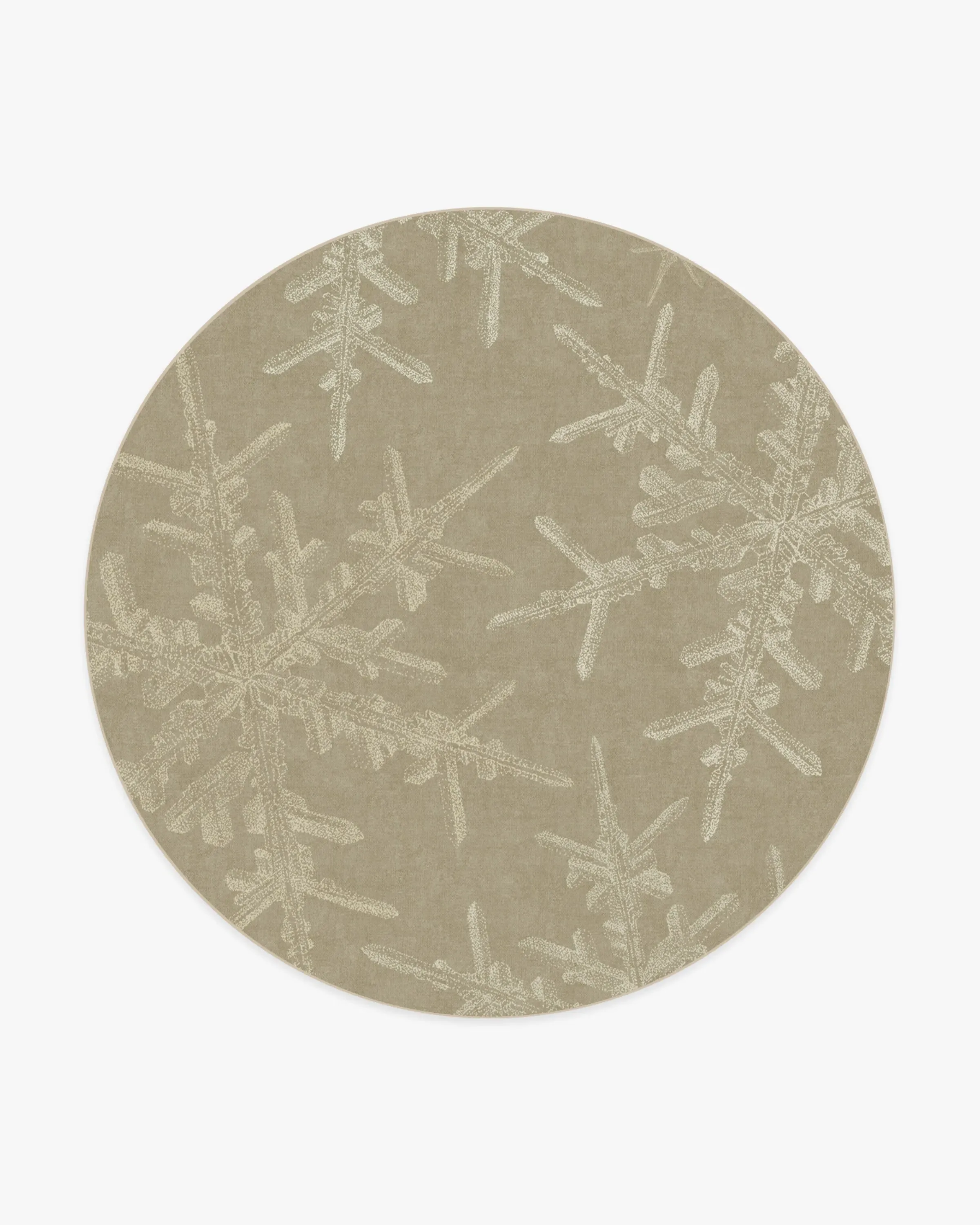 Round Area Rug Washable - Natural Flatwoven