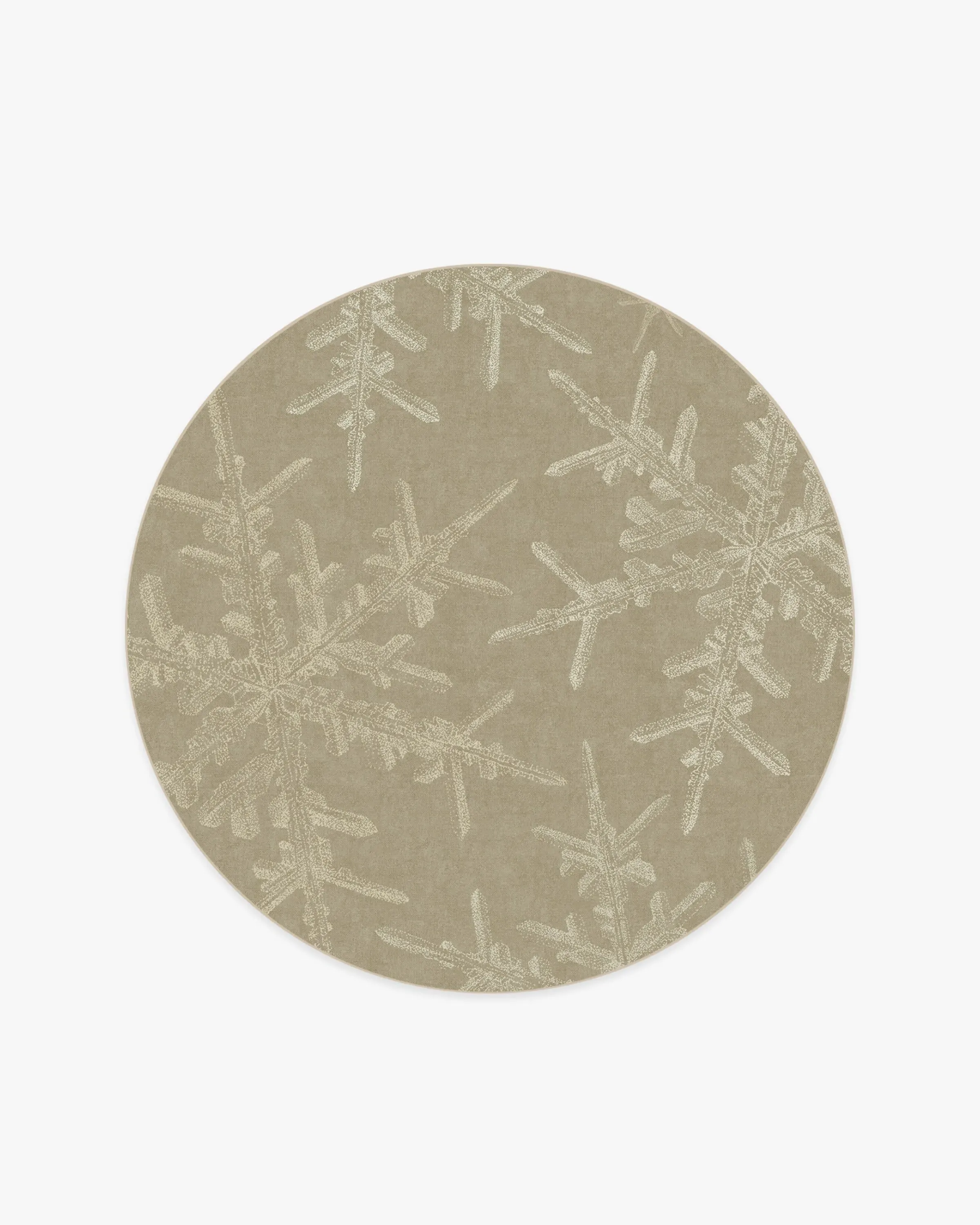 Round Area Rug Washable - Natural Flatwoven