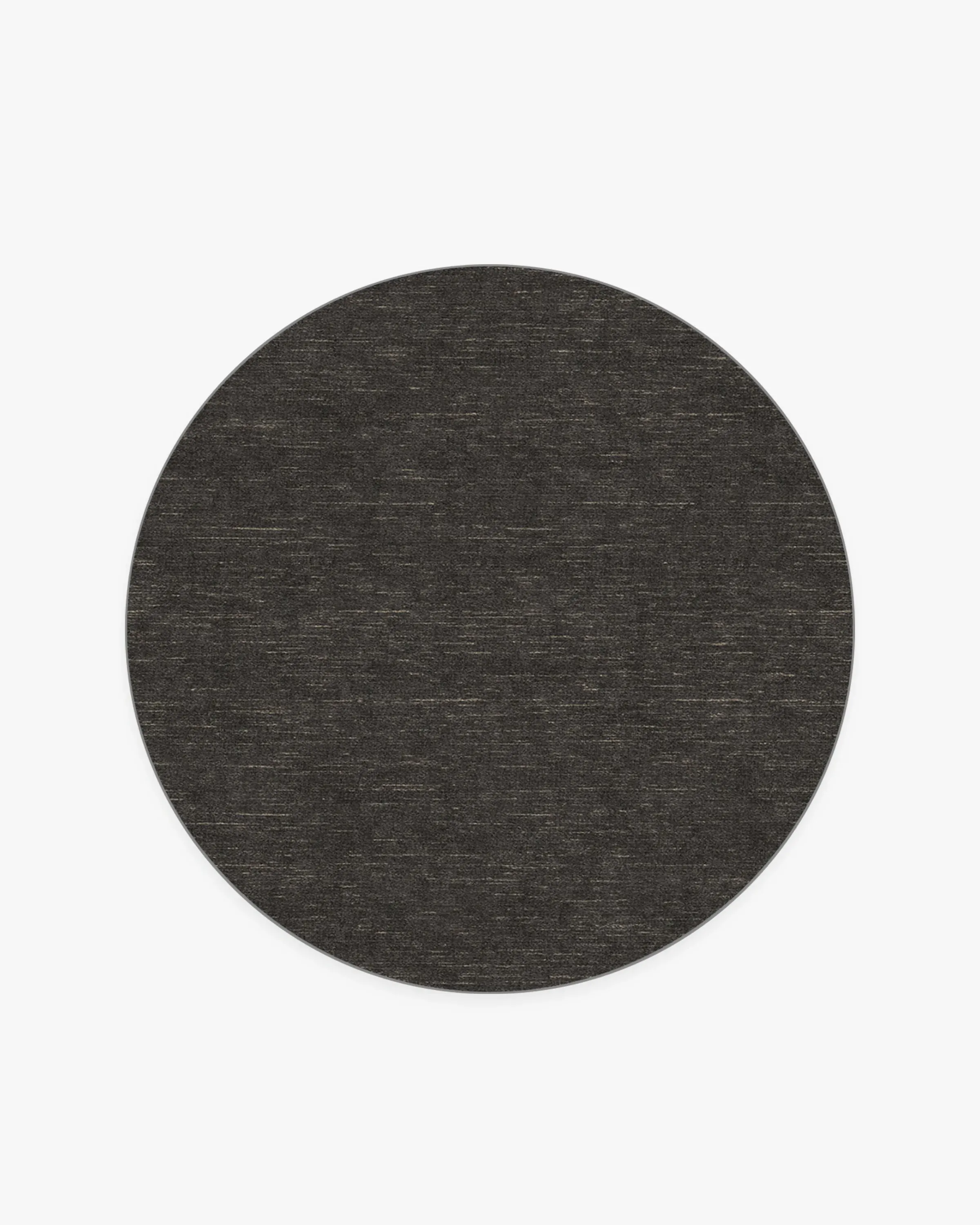 Round Machine Washable Area Rug - Charcoal, Chenille
