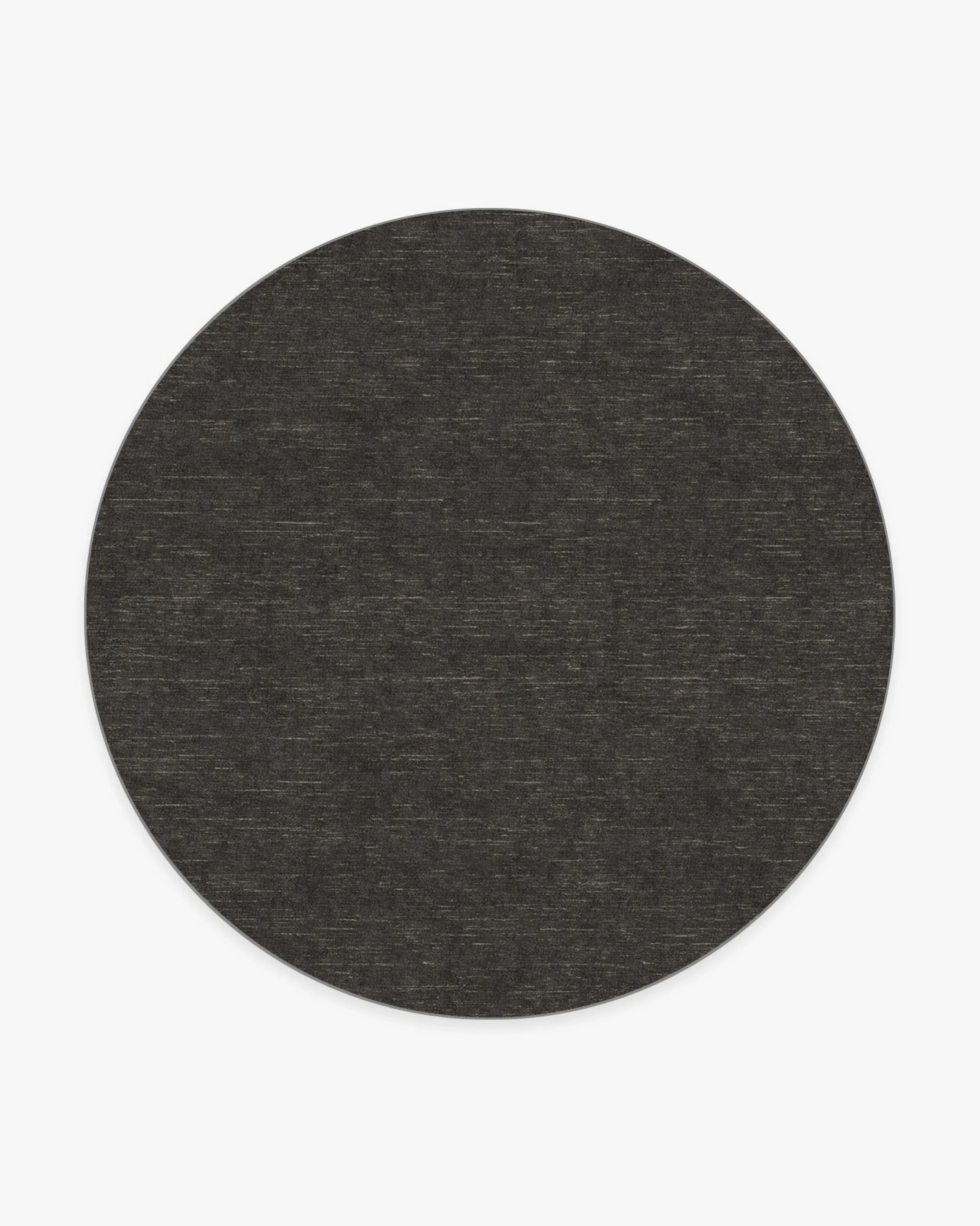 Round Machine Washable Area Rug - Charcoal, Chenille