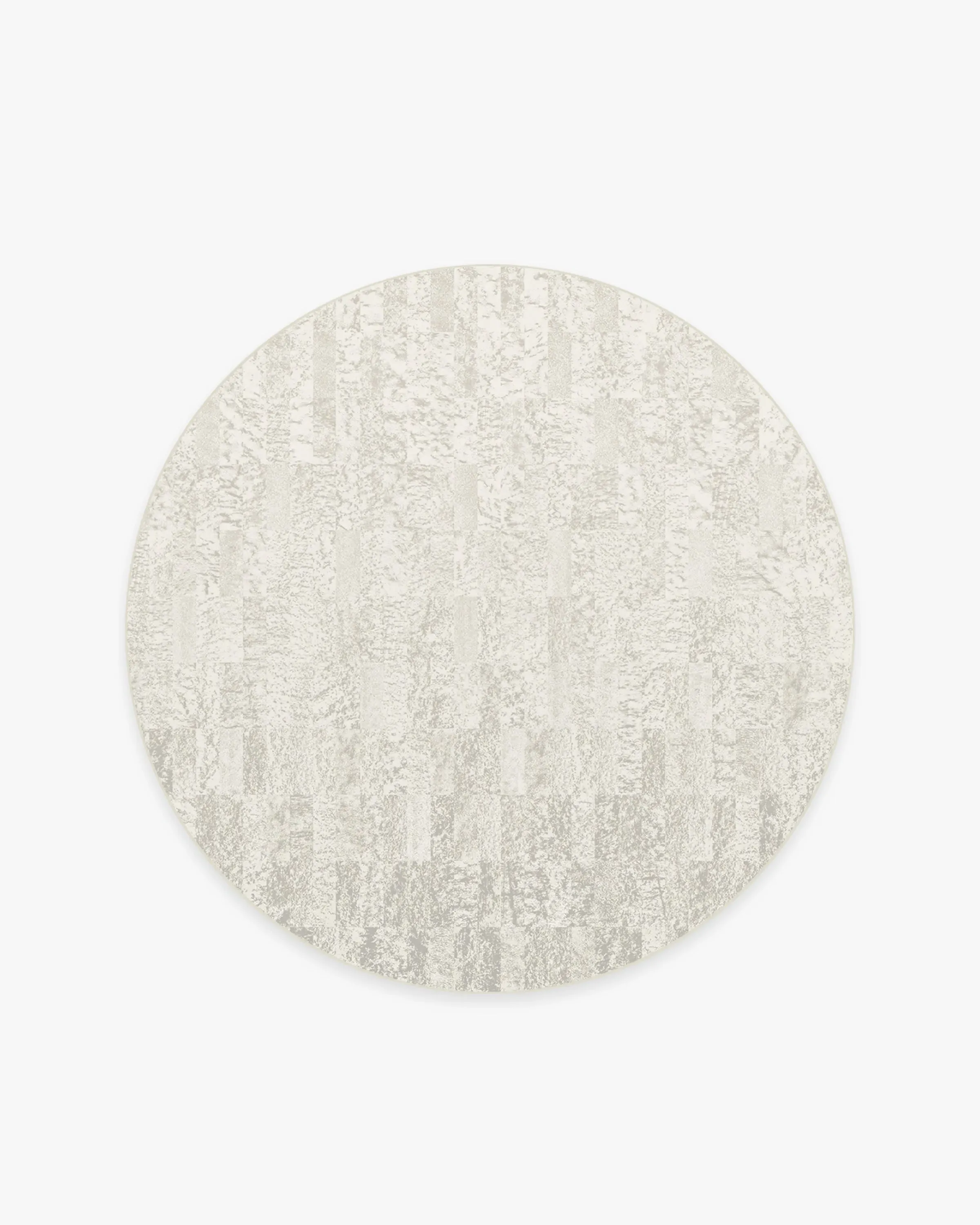 Round Machine Washable Area Rug - Grey