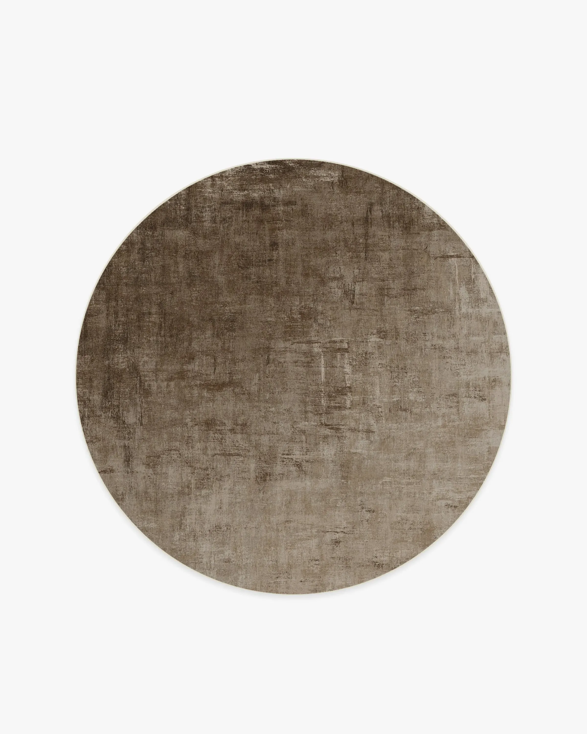 Round Machine Washable Area Rug - Natural