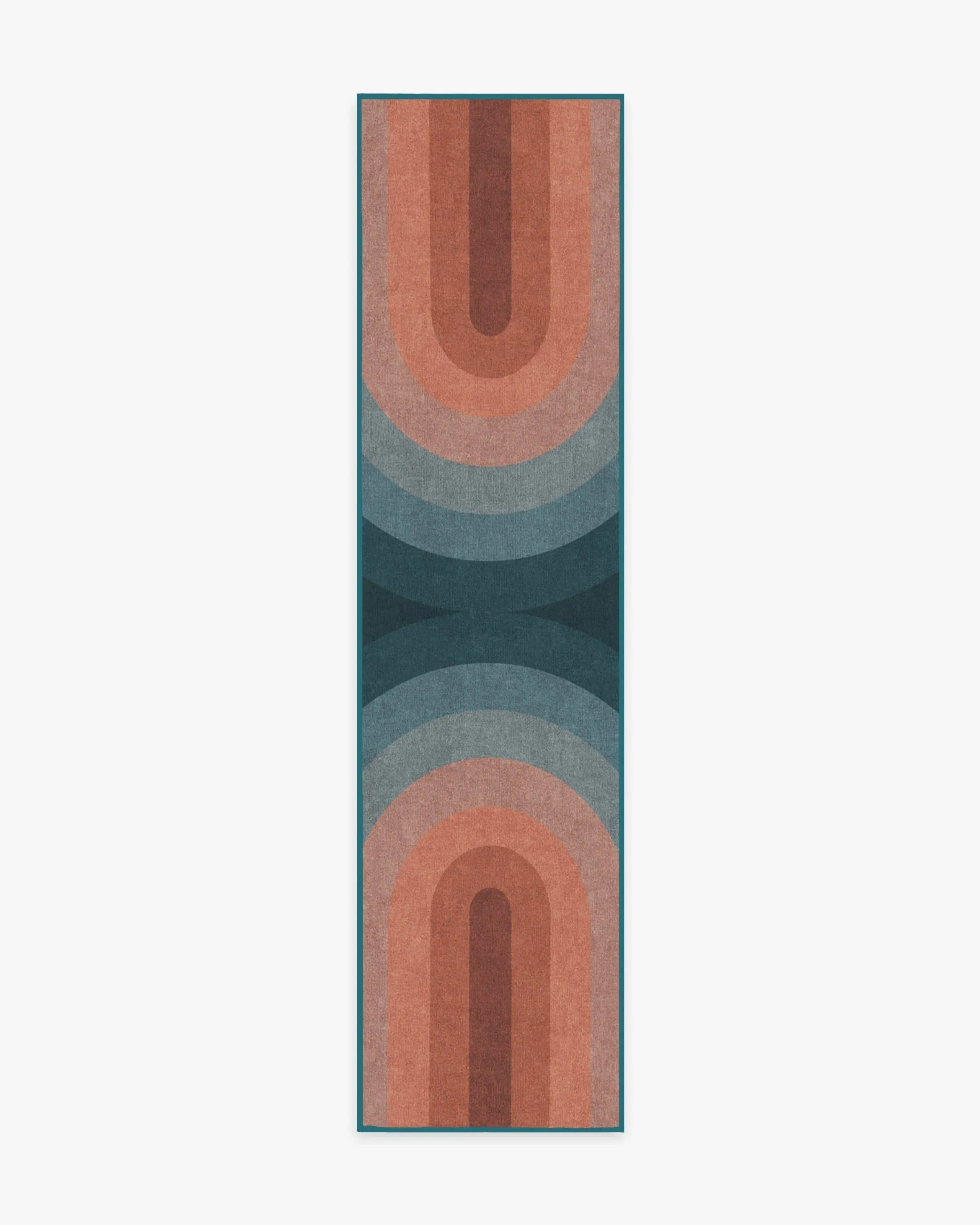 Round Machine Washable Area Rug - Teal