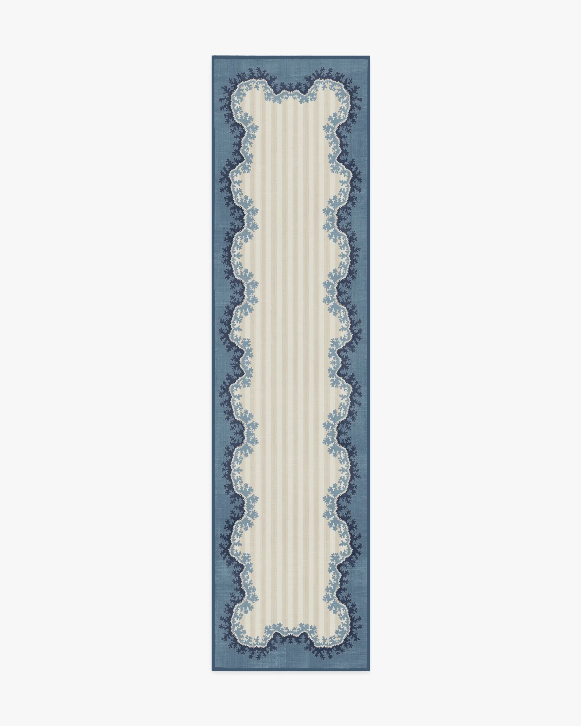 Round Machine Washable Rug - Indigo