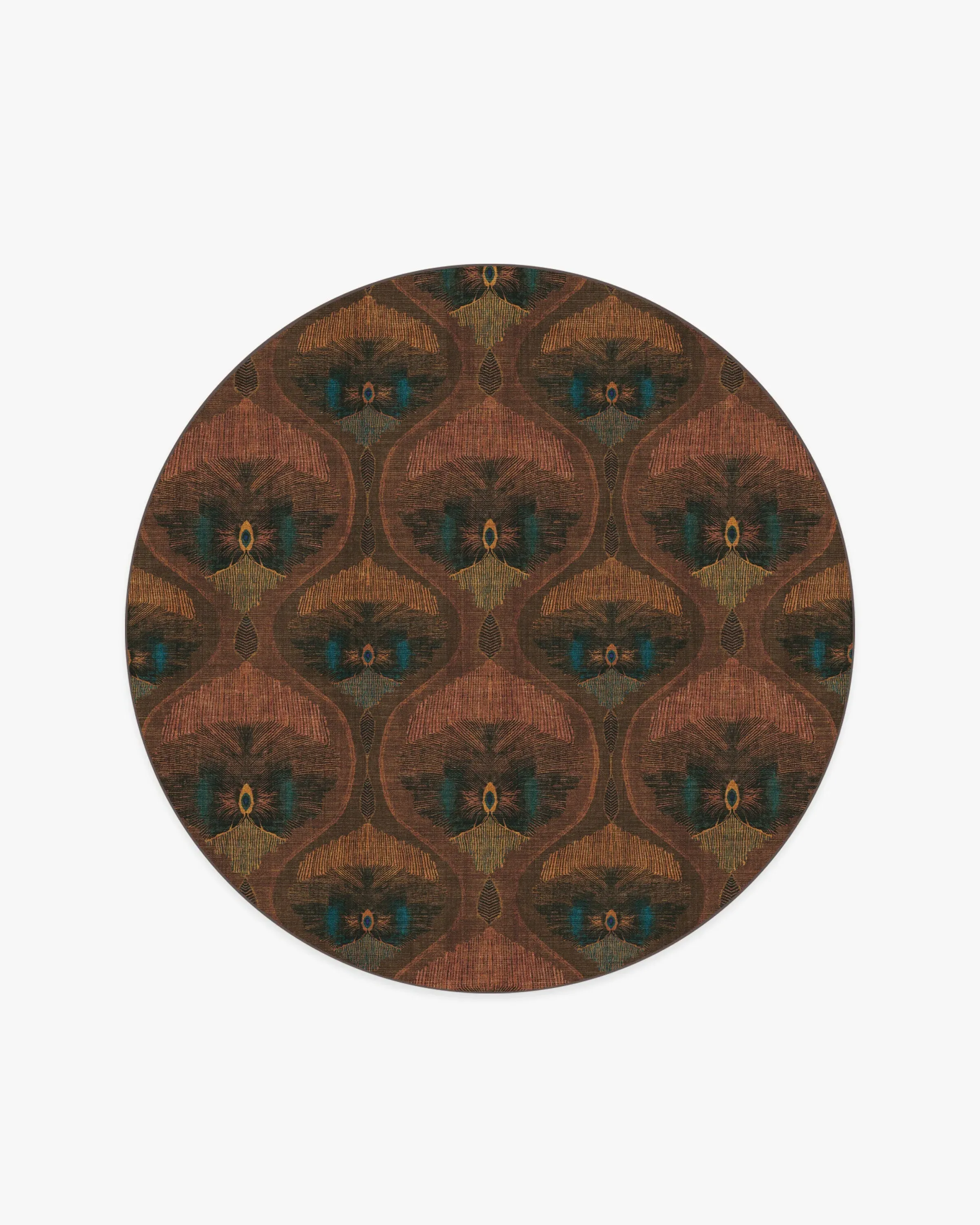 Round Machine Washable Rug - Rosewood