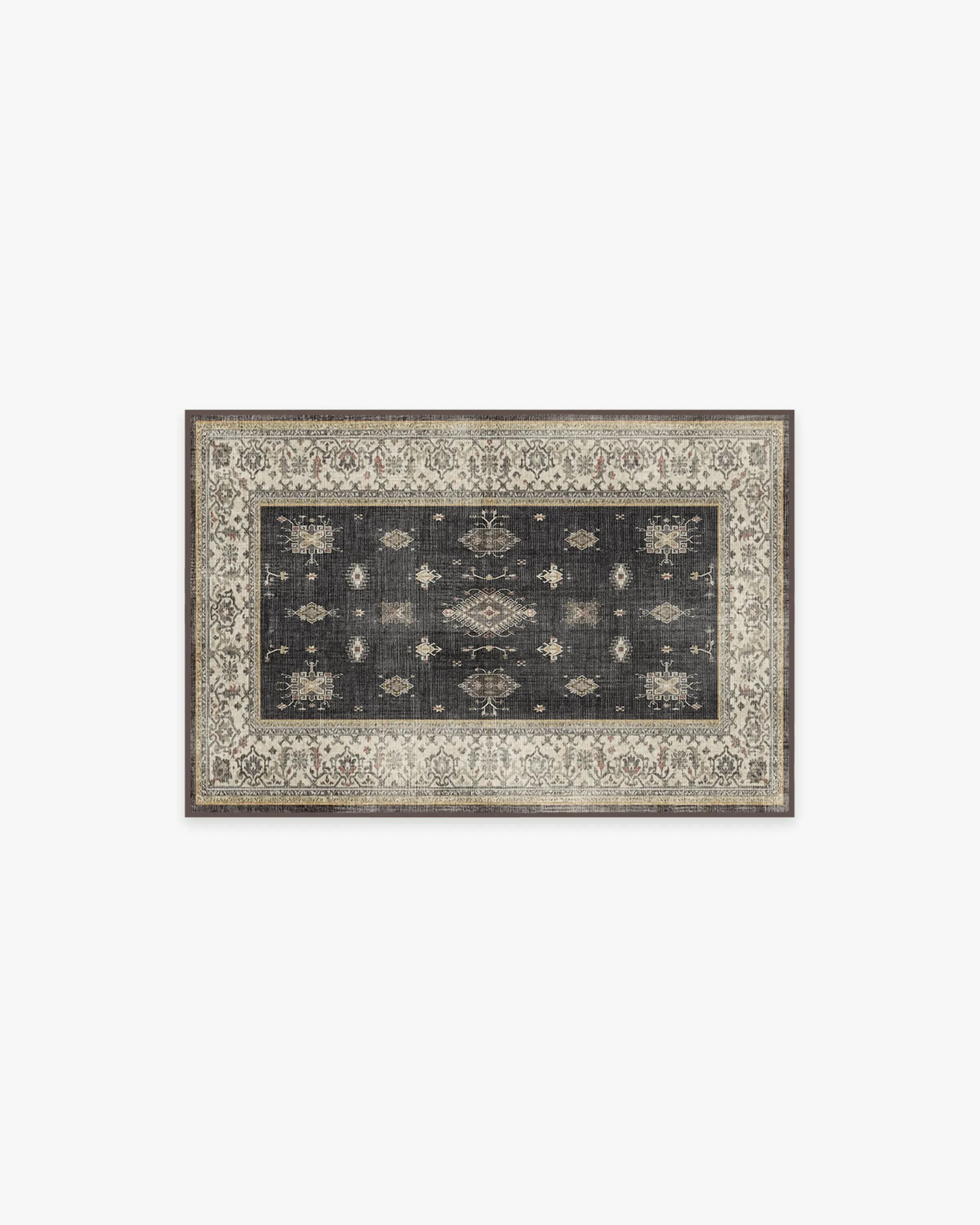 Runner Area Rug Machine Washable - Black image