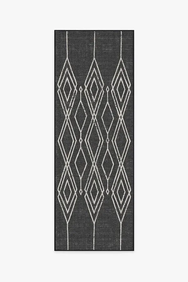 Runner Area Rug Machine Washable - Black