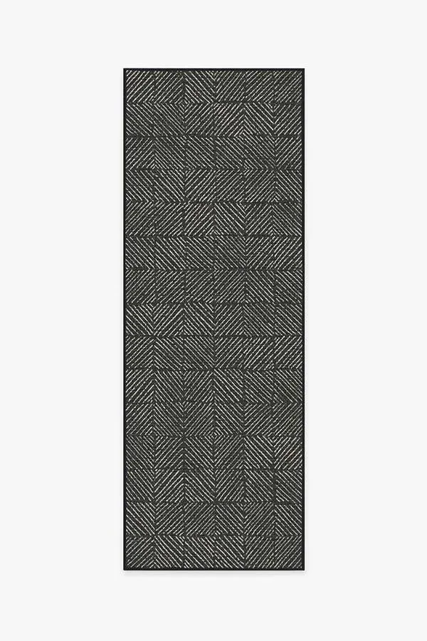 Runner Area Rug Machine Washable - Black