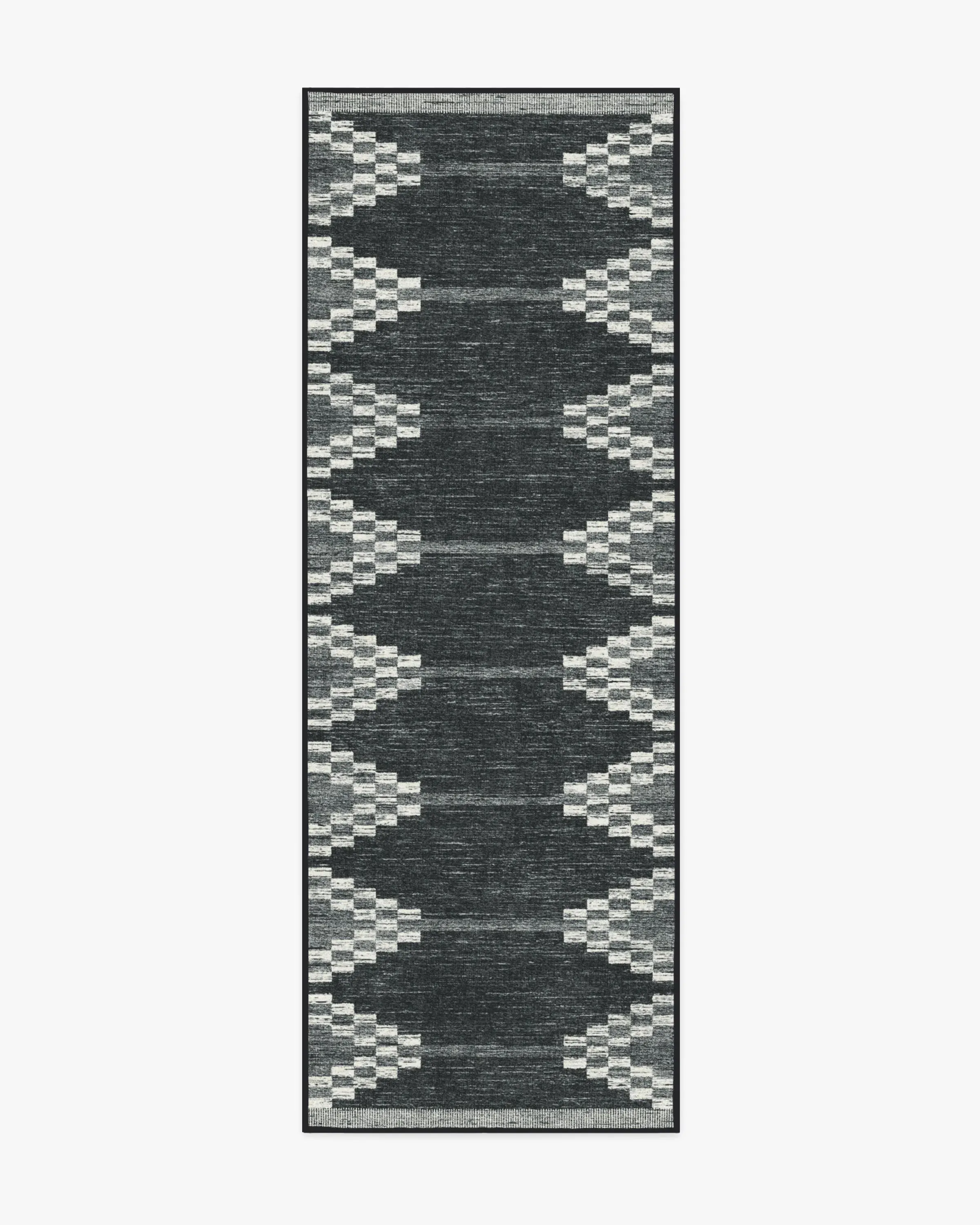 Runner Area Rug Machine Washable - Black