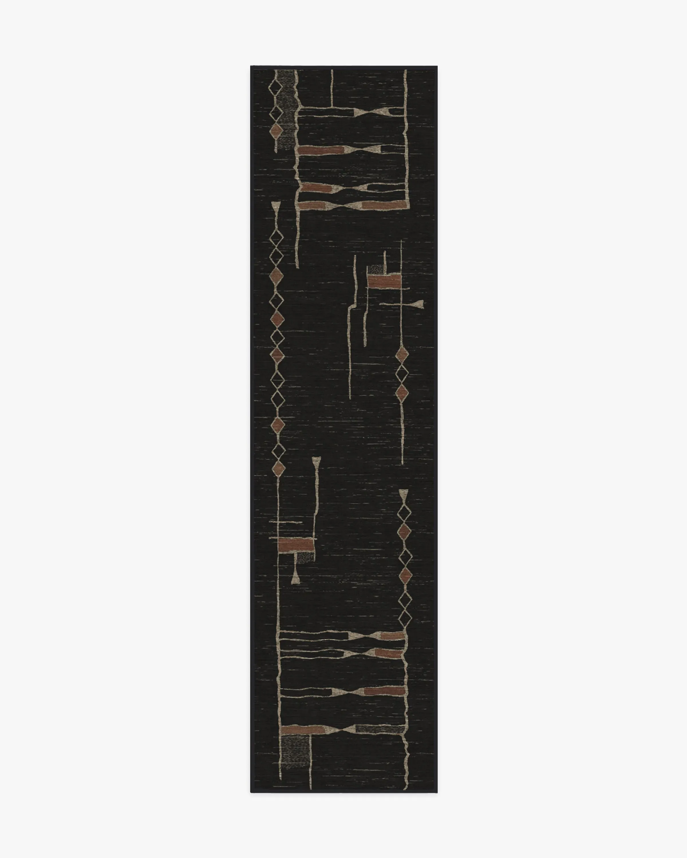 Runner Area Rug Machine Washable - Black