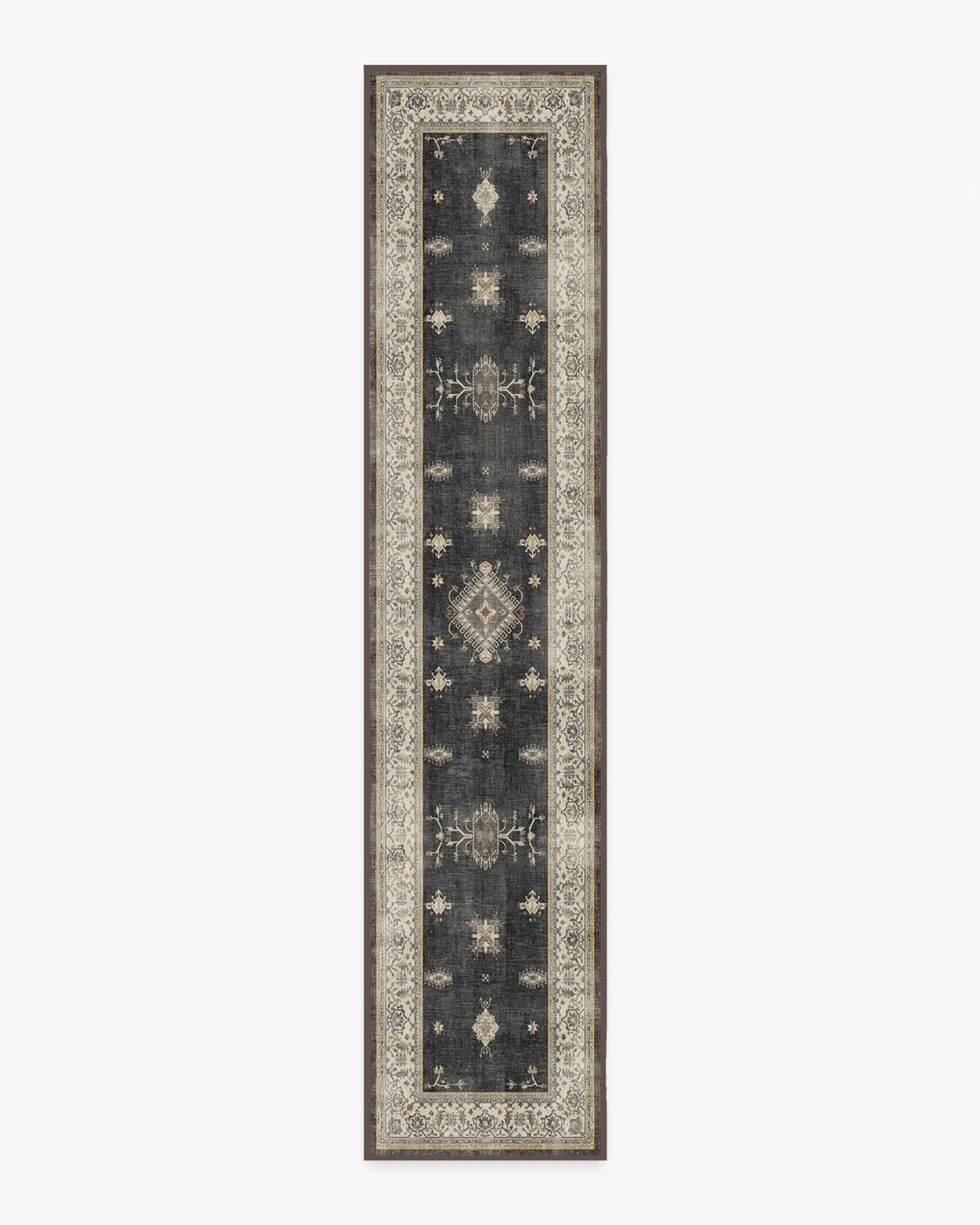 Runner Area Rug Machine Washable - Black