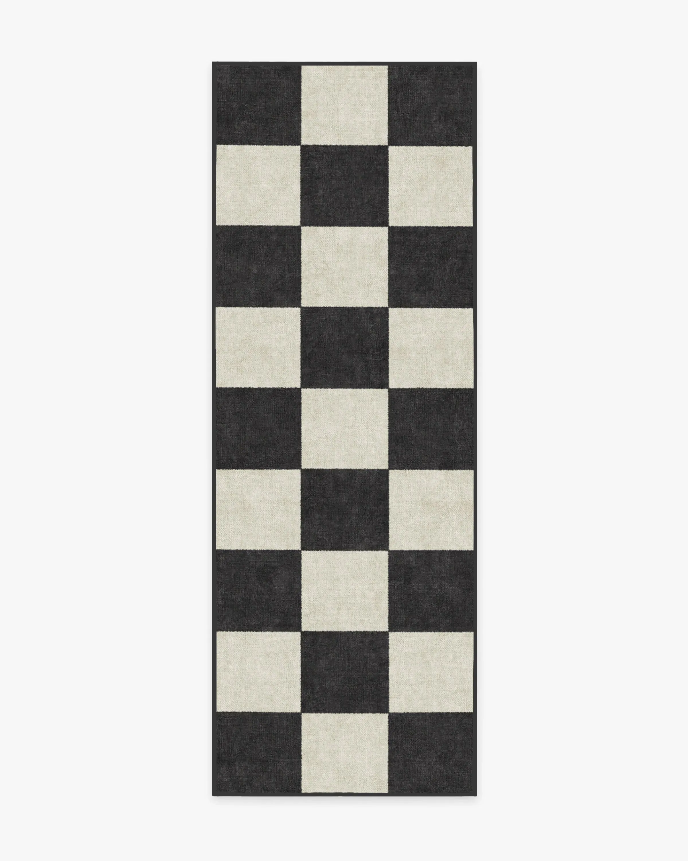 Runner Area Rug Machine Washable - Black, Chenille
