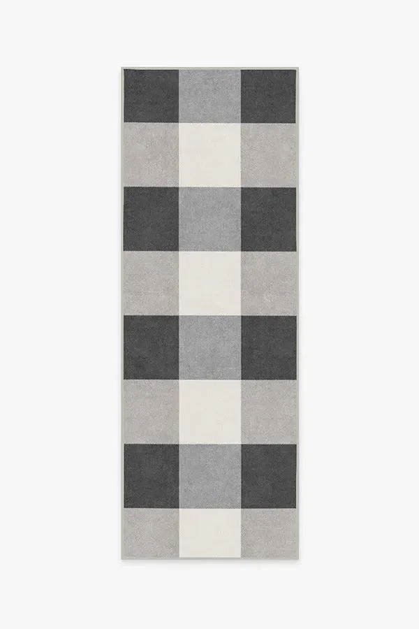 Runner Area Rug Machine Washable - Black, Chenille