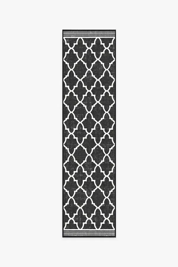 Runner Area Rug Machine Washable - Black