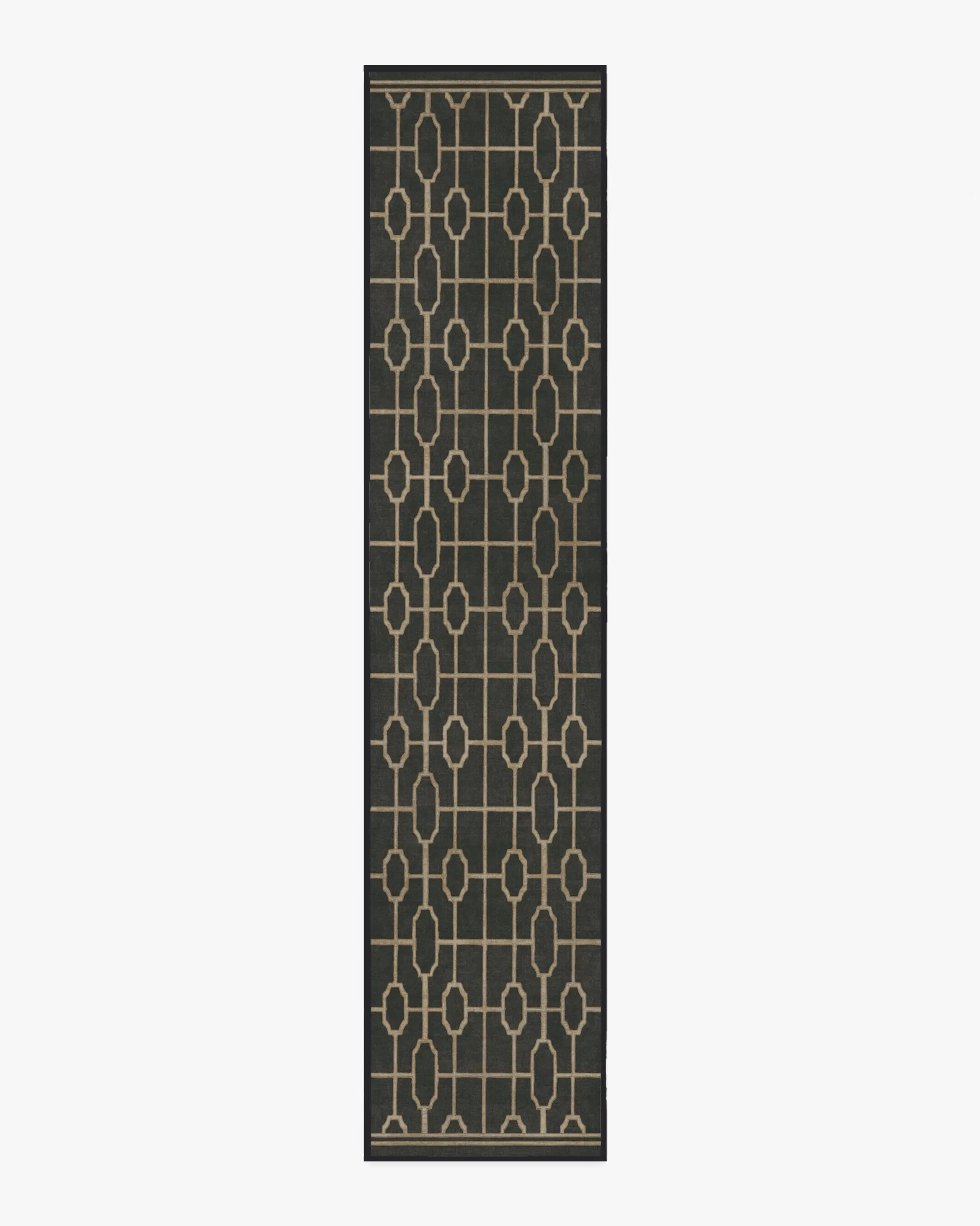 Runner Area Rug Machine Washable - Black, Gold