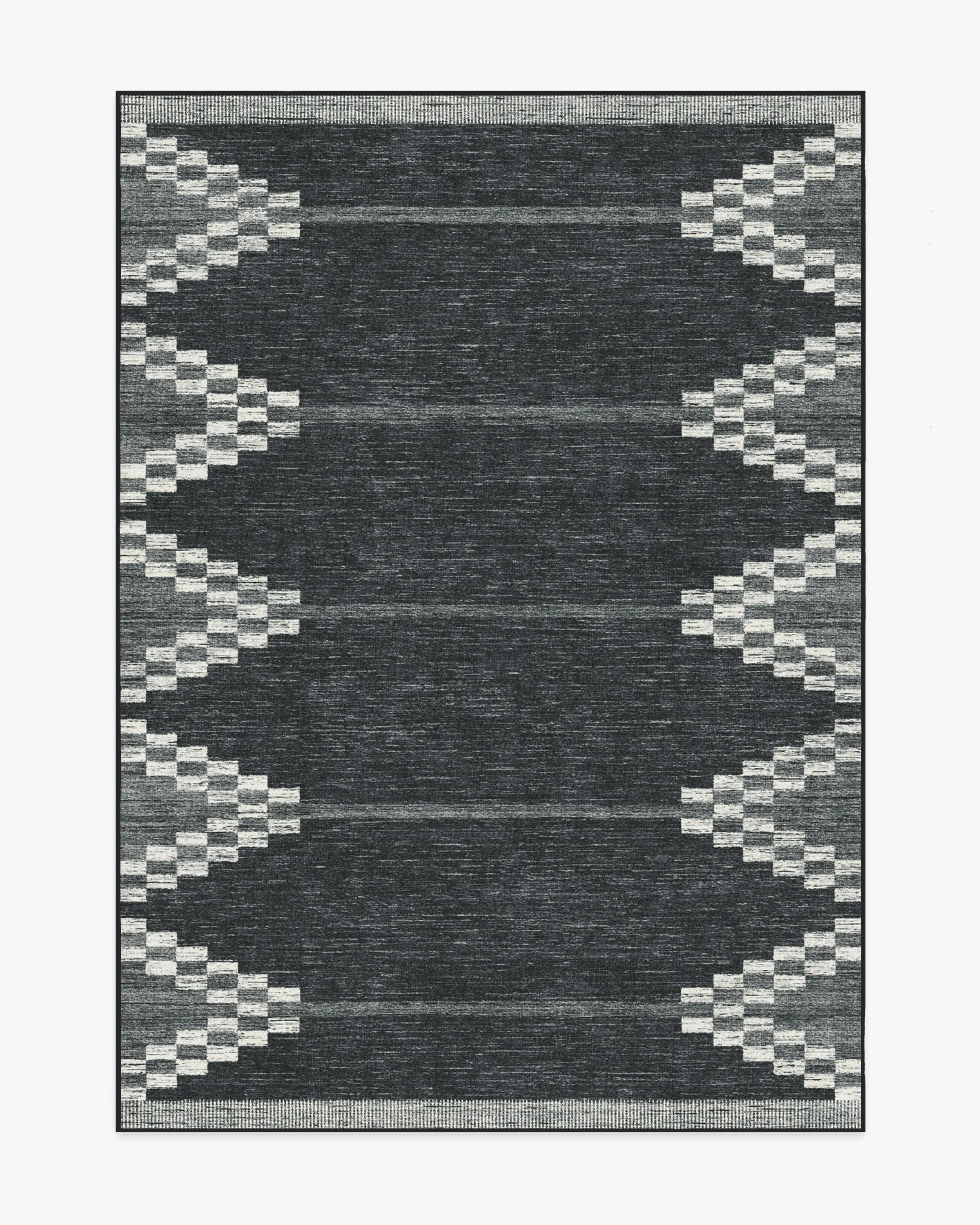Runner Area Rug Machine Washable - Black