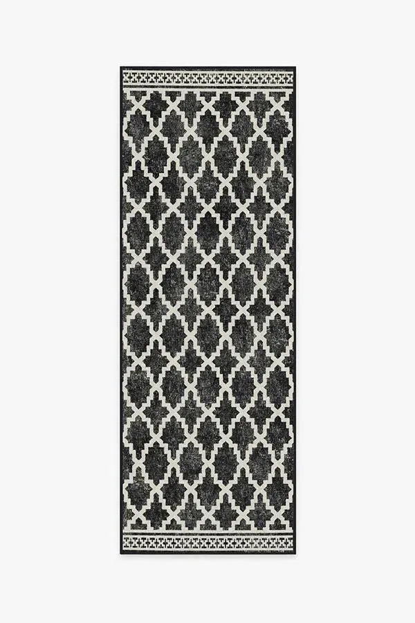 Runner Area Rug Machine Washable - Black