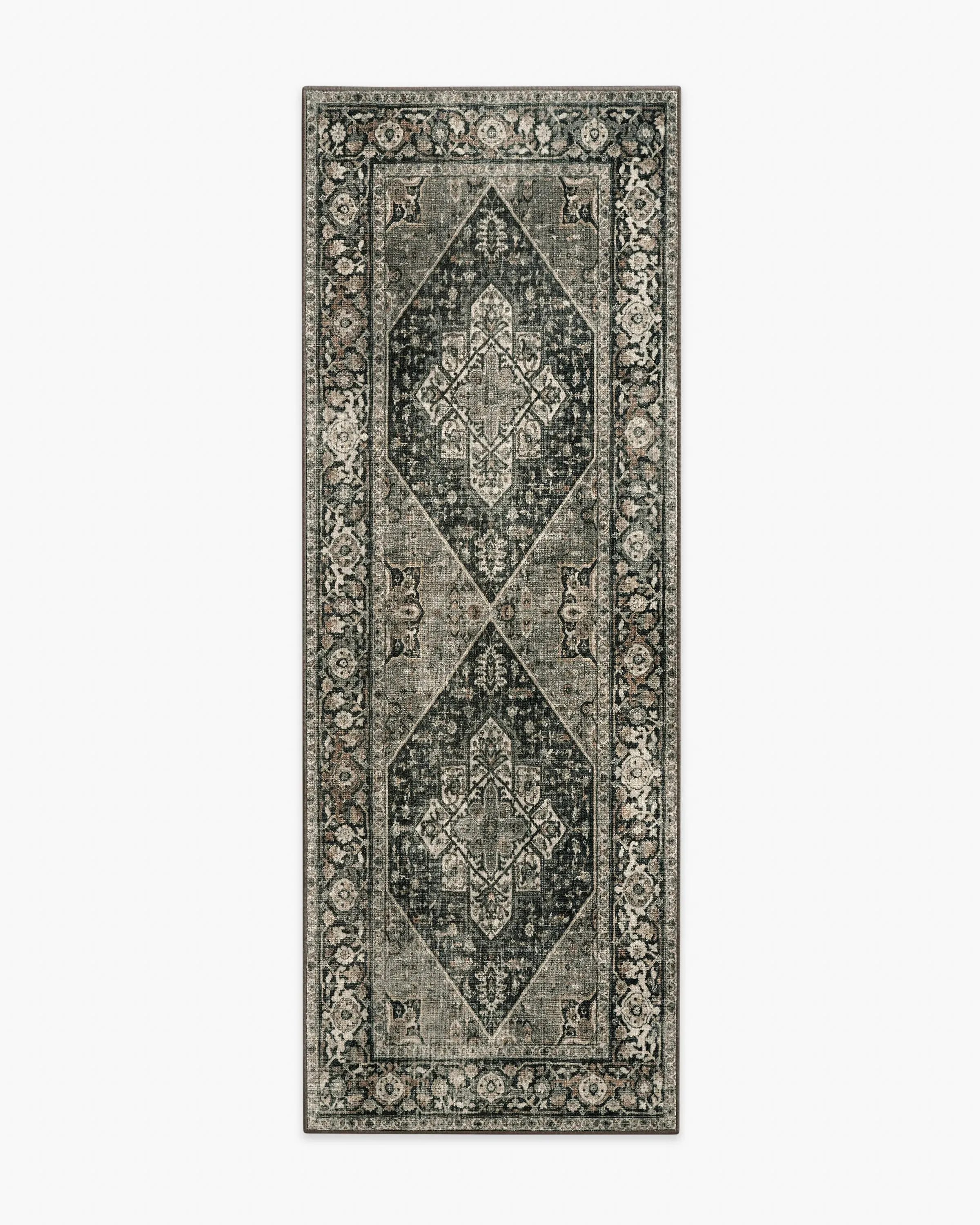 Runner Area Rug Machine Washable - Black