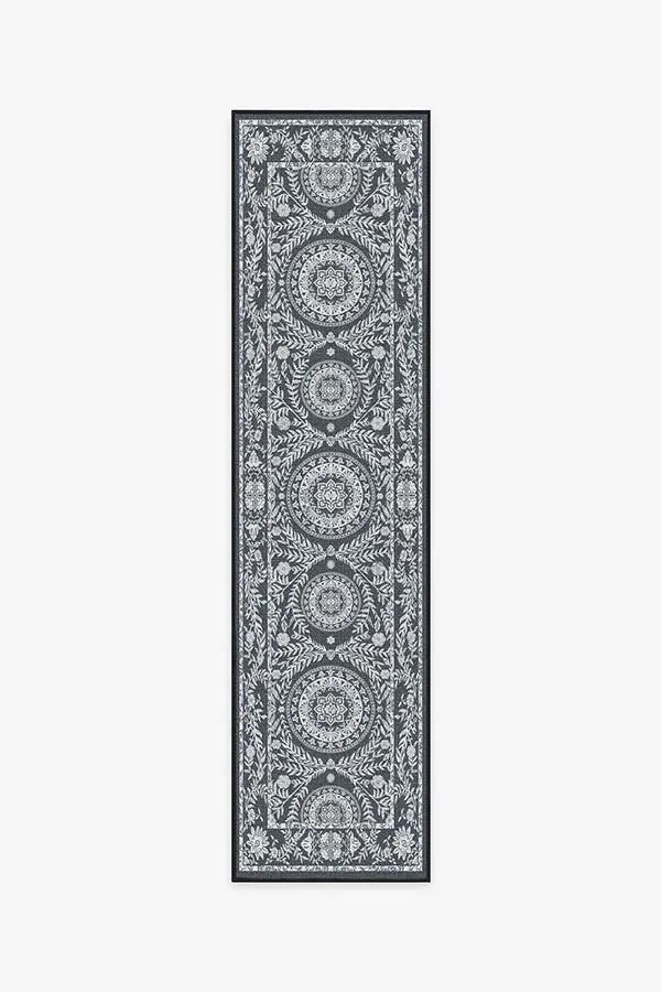 Runner Area Rug Machine Washable - Black