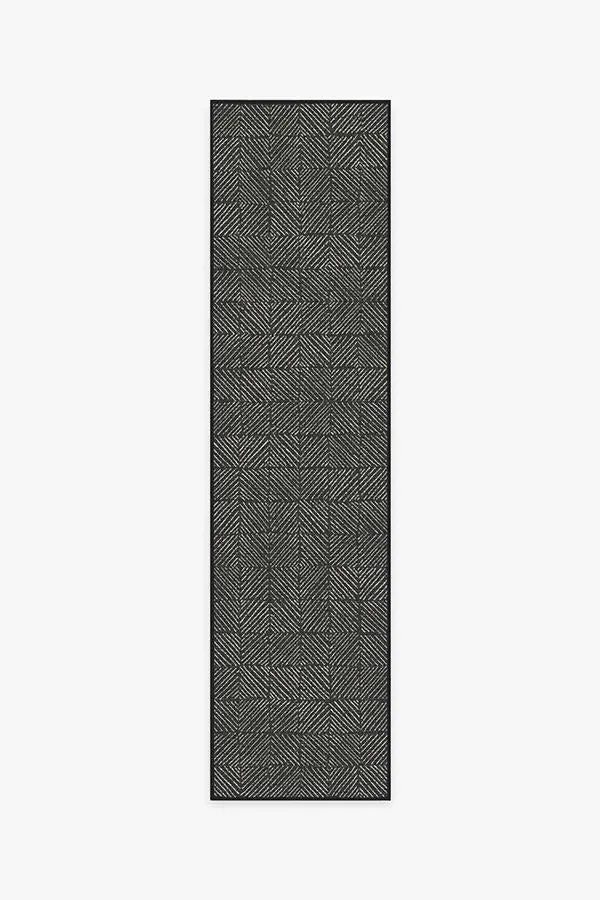 Runner Area Rug Machine Washable - Black