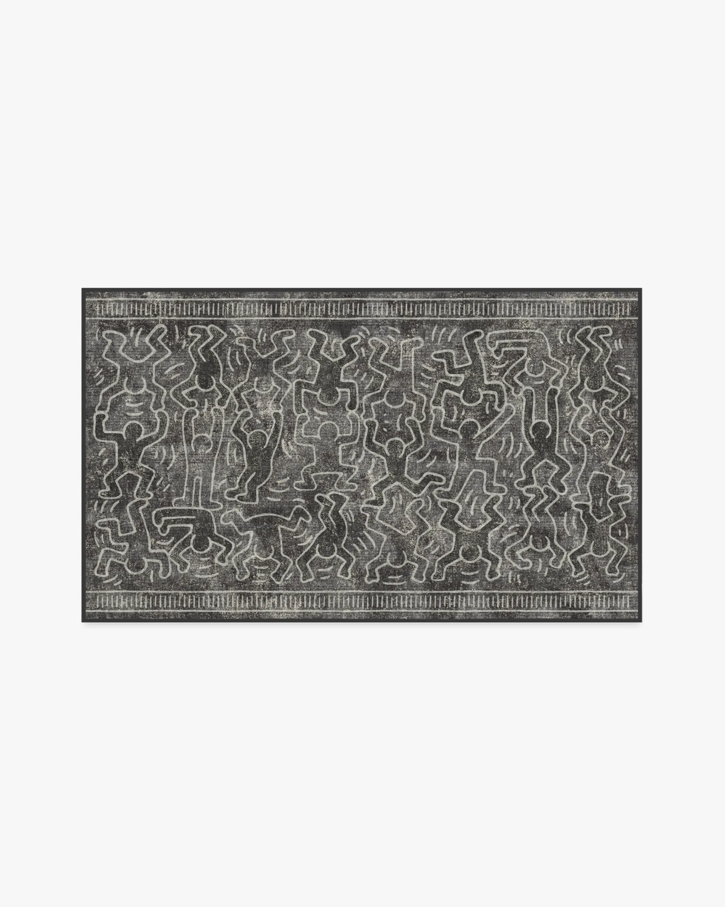 Runner Area Rug Machine Washable - Black