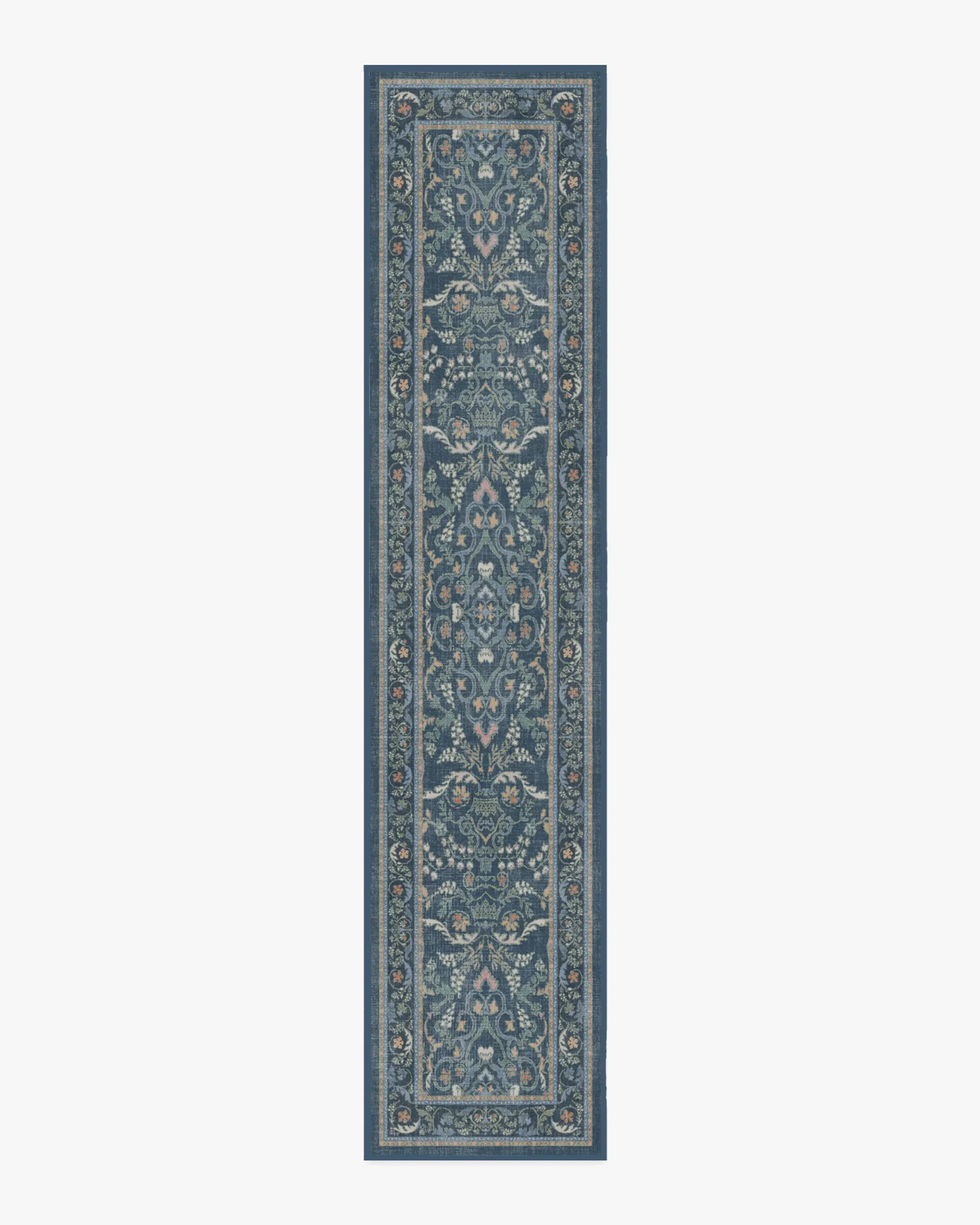 Runner Area Rug Machine Washable - Blue