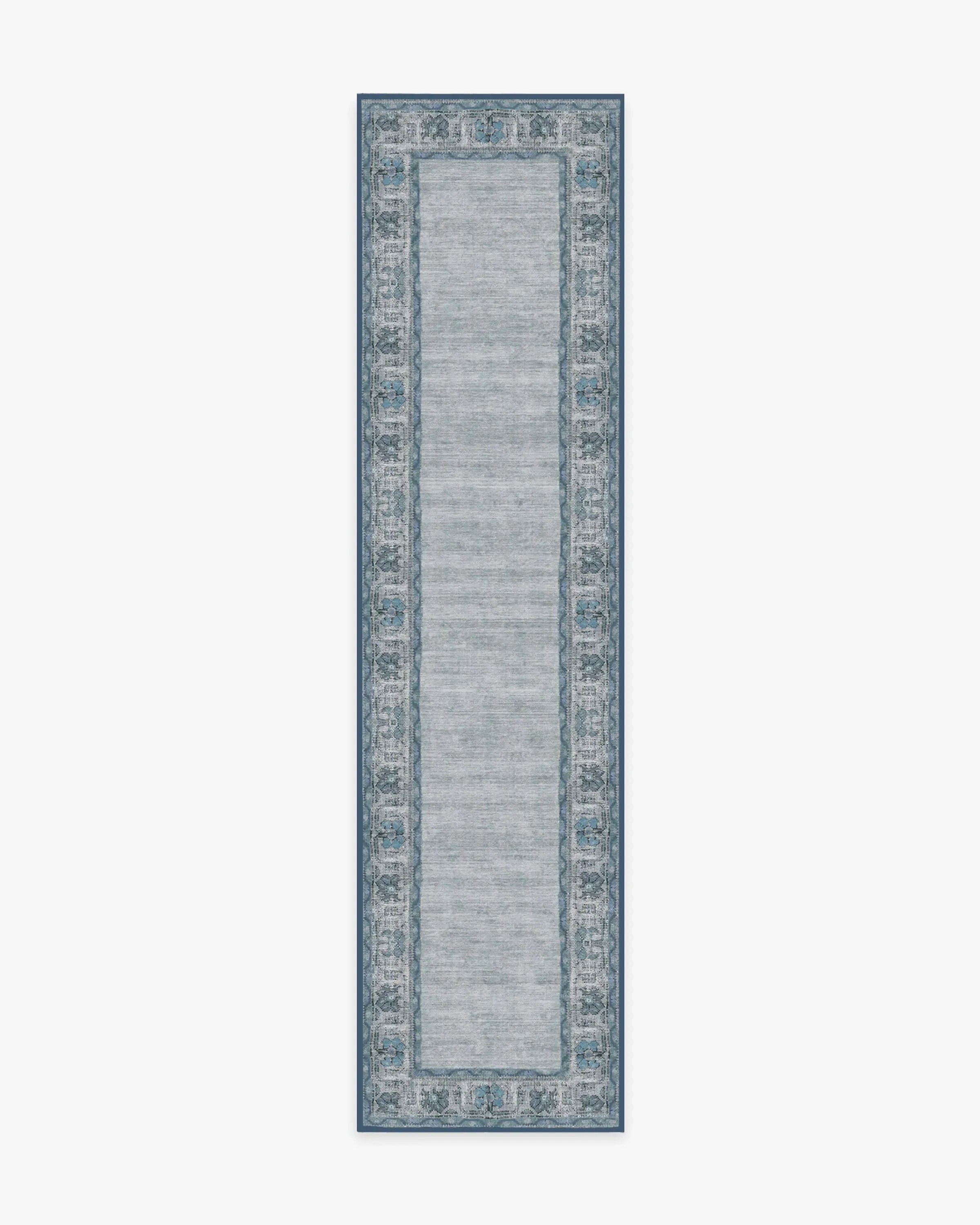 Runner Area Rug Machine Washable - Blue