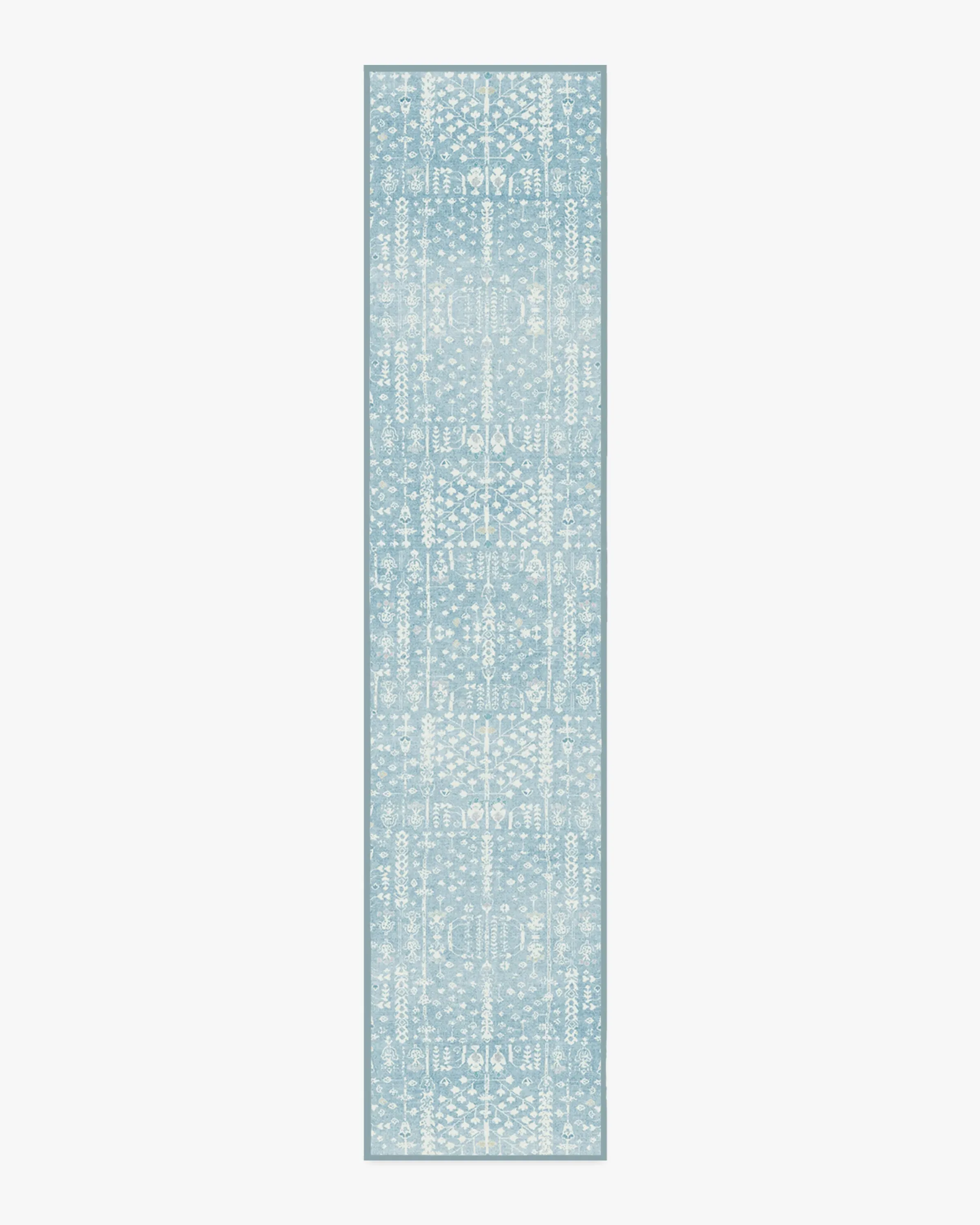 Runner Area Rug Machine Washable - Blue