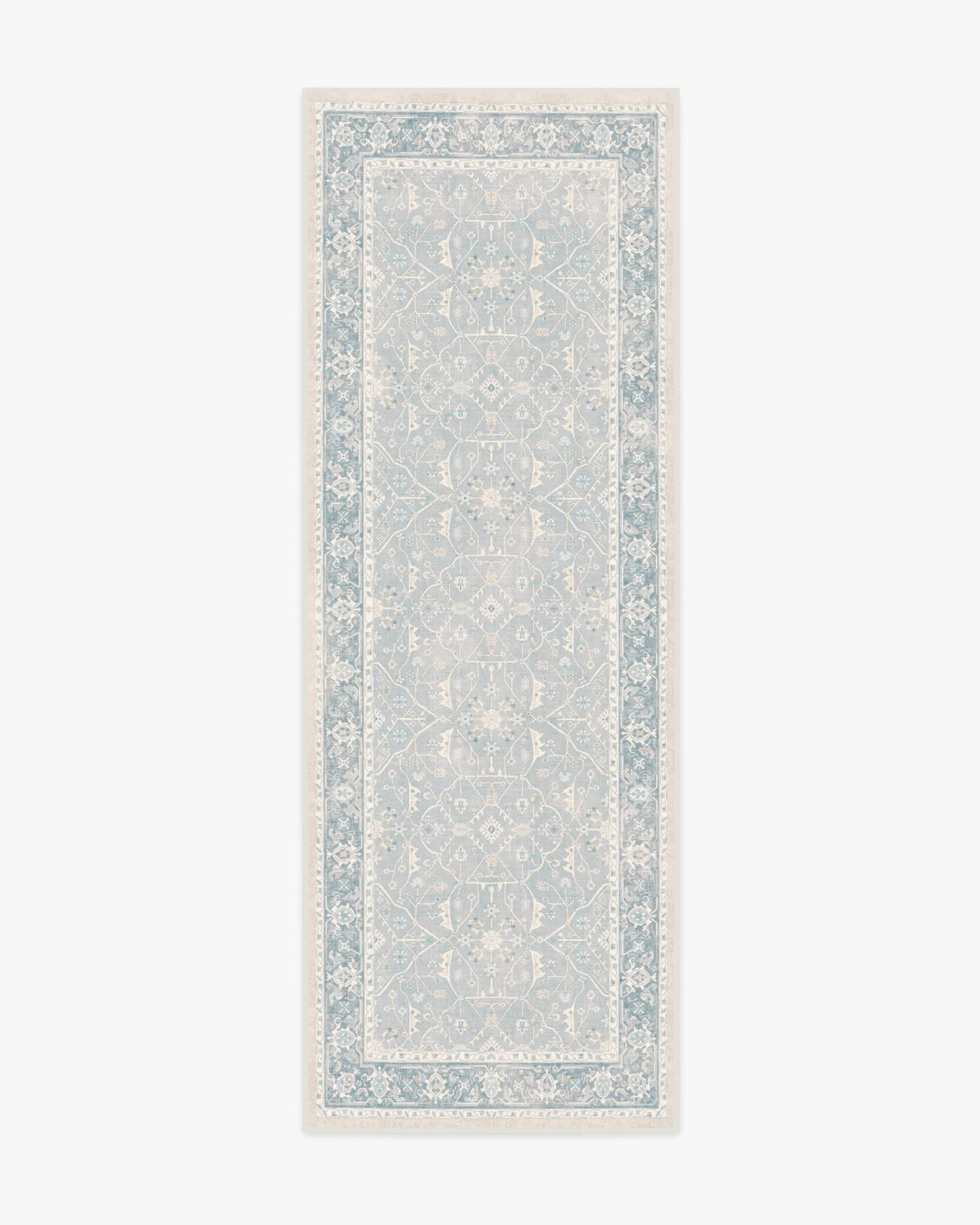 Runner Area Rug Machine Washable - Blue, Chenille