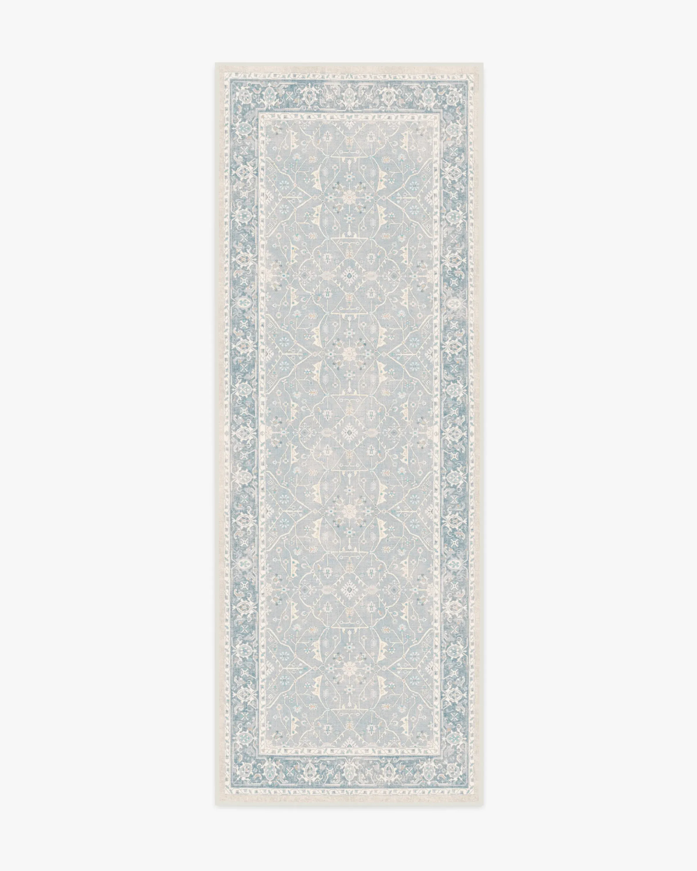Runner Area Rug Machine Washable - Blue, Chenille