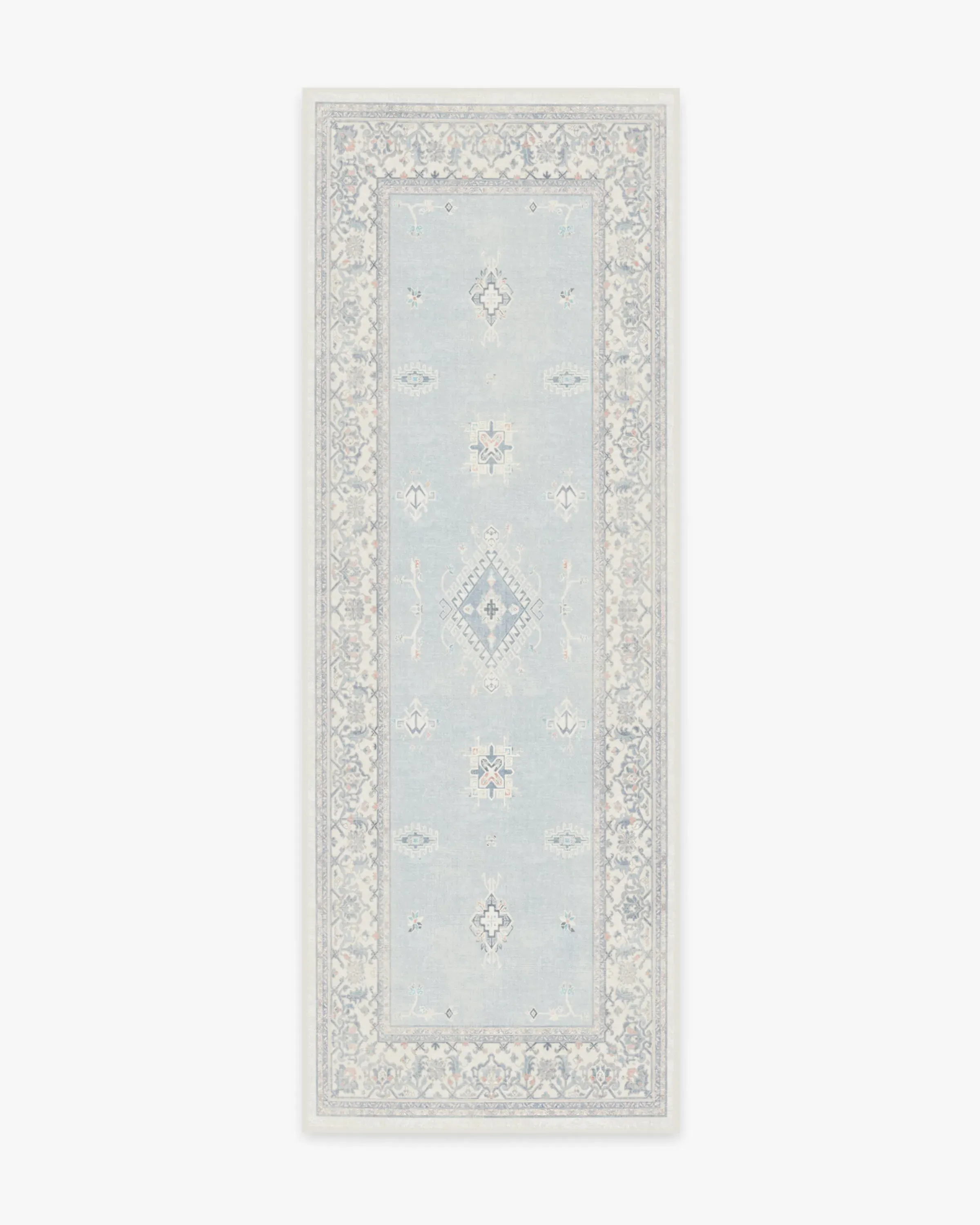 Runner Area Rug Machine Washable - Blue, Chenille