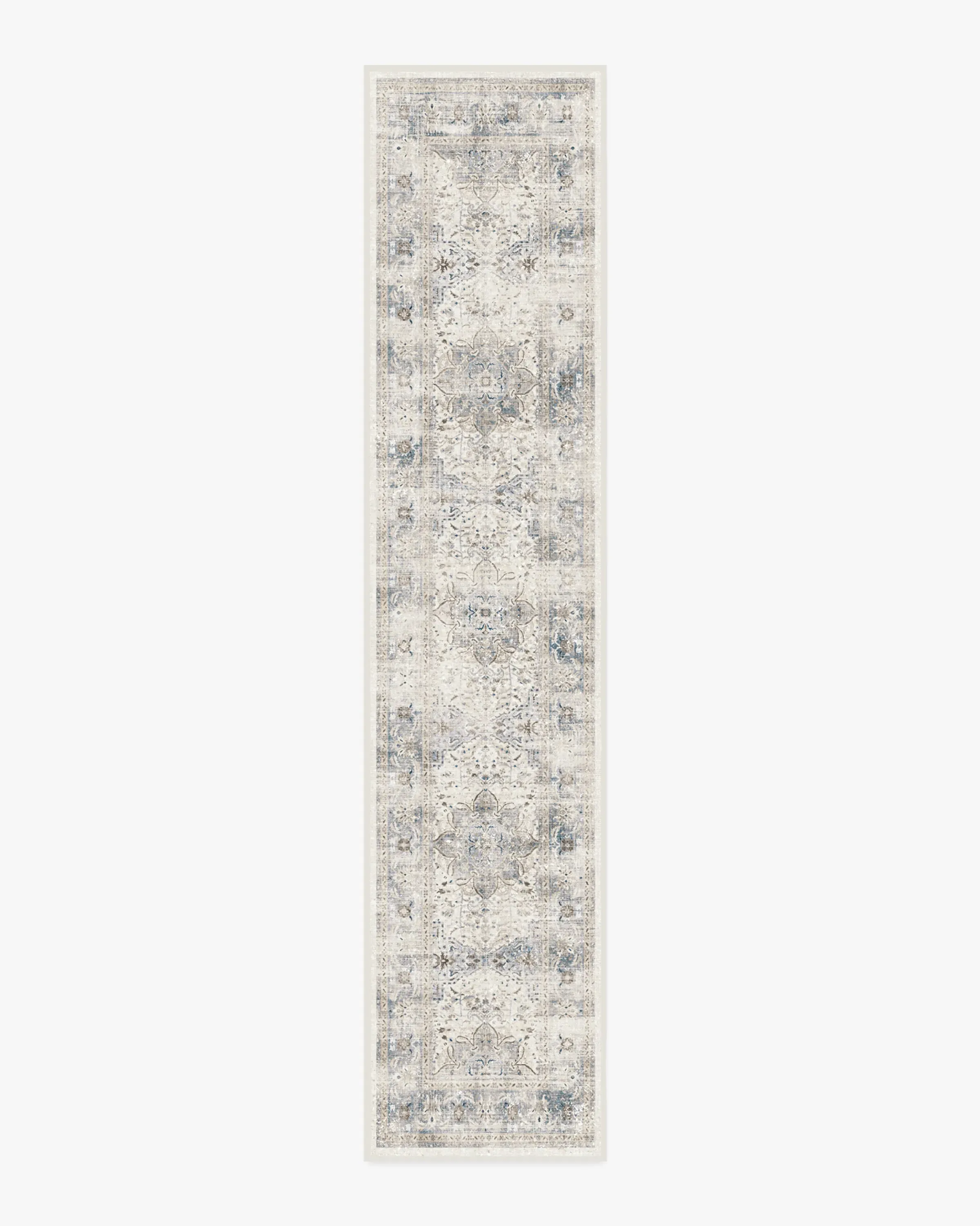 Runner Area Rug Machine Washable - Blue, Chenille
