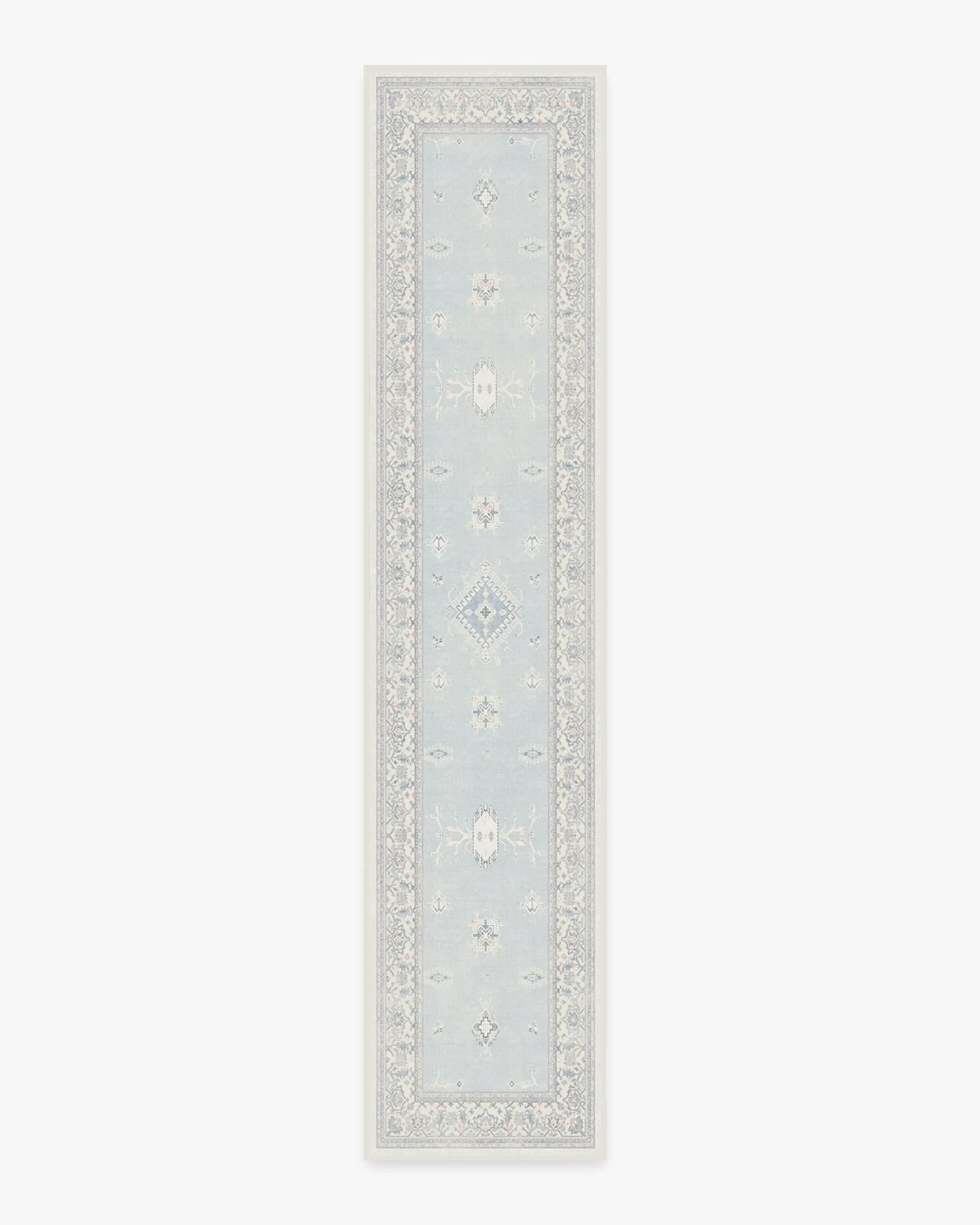 Runner Area Rug Machine Washable - Blue, Chenille