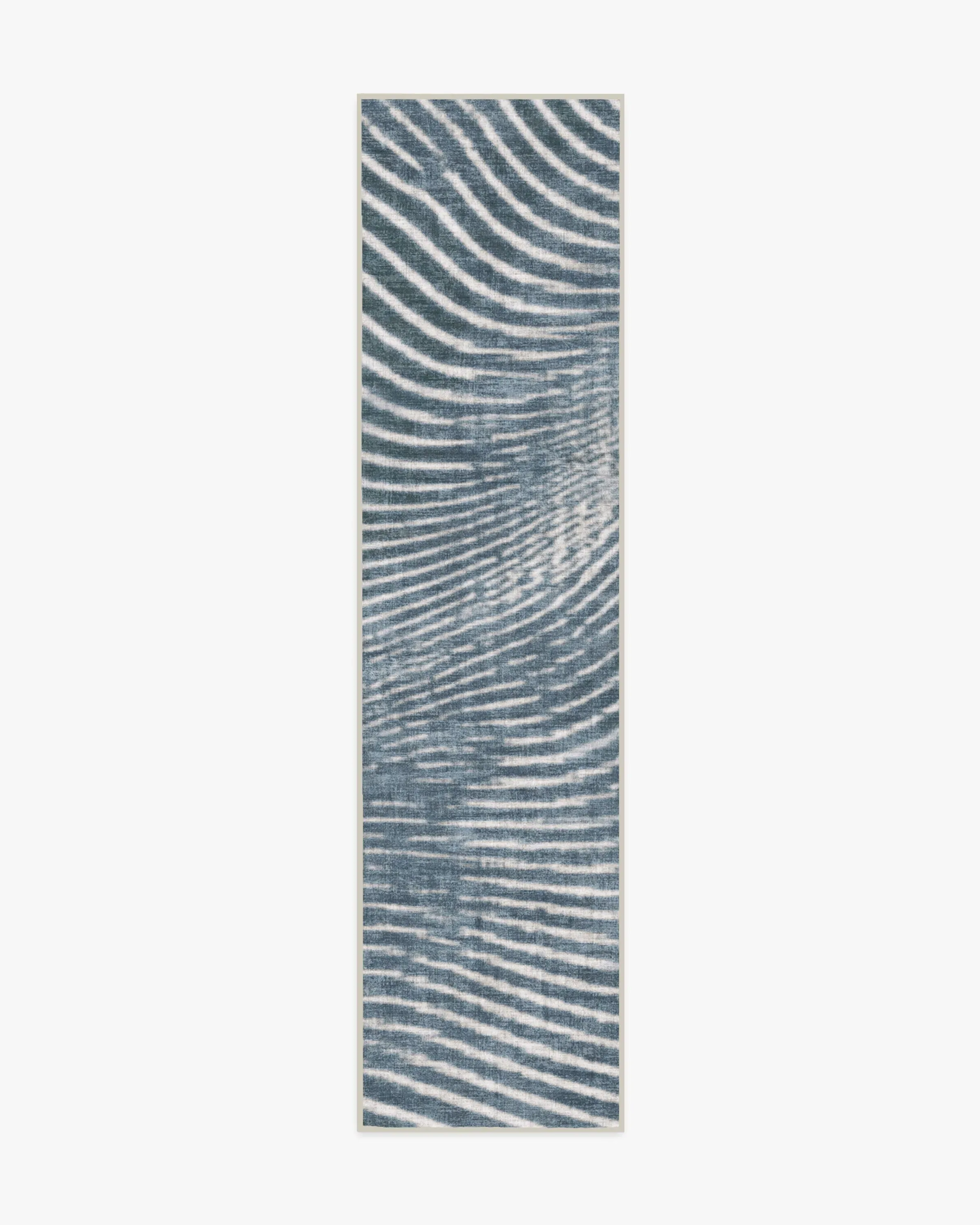 Runner Area Rug Machine Washable - Blue, Flatwoven