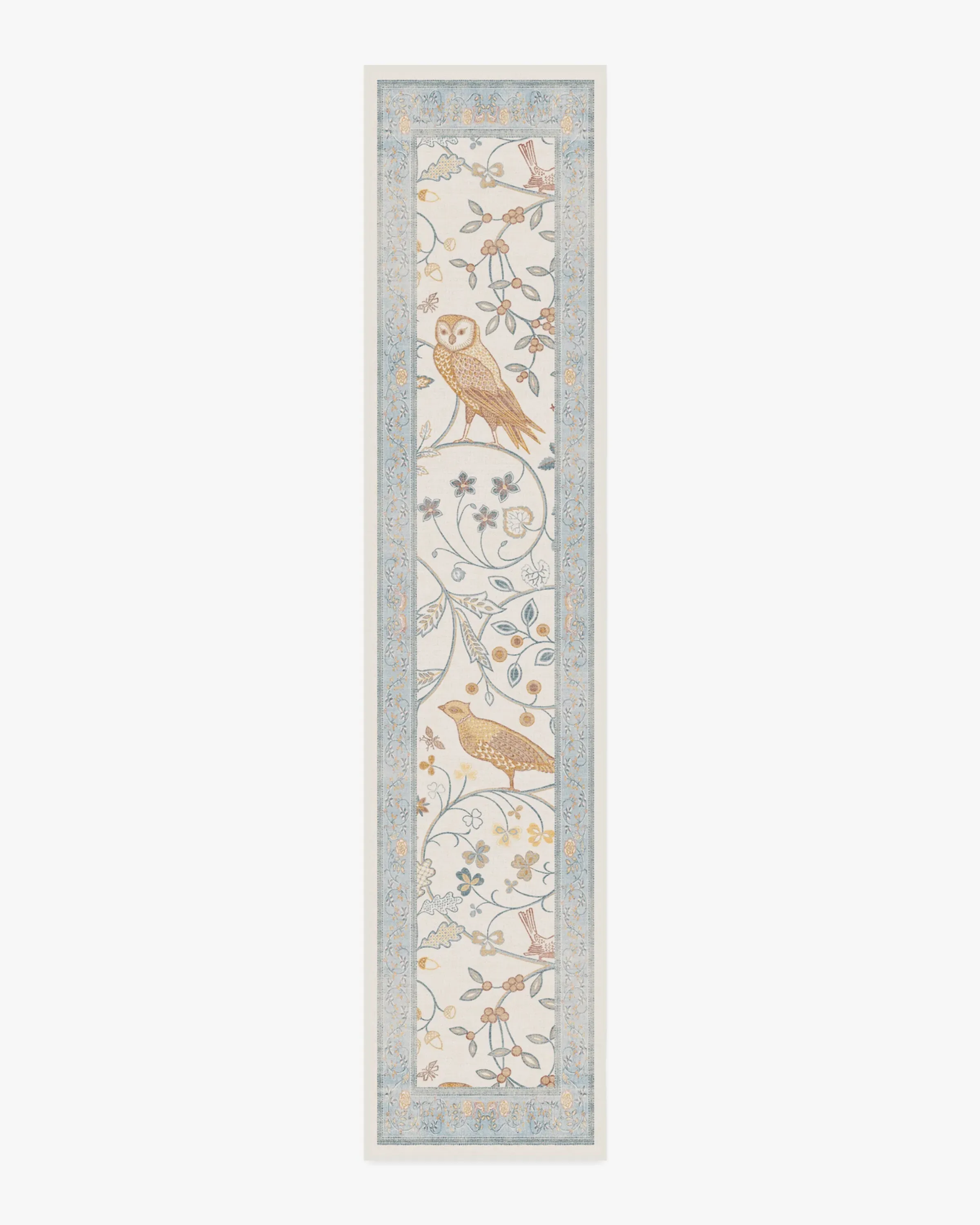 Runner Area Rug Machine Washable - Blue, Flatwoven