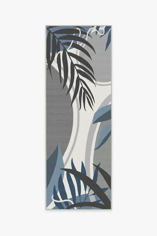 Runner Area Rug Machine Washable - Blue, Ivory