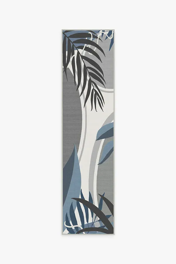 Runner Area Rug Machine Washable - Blue, Ivory